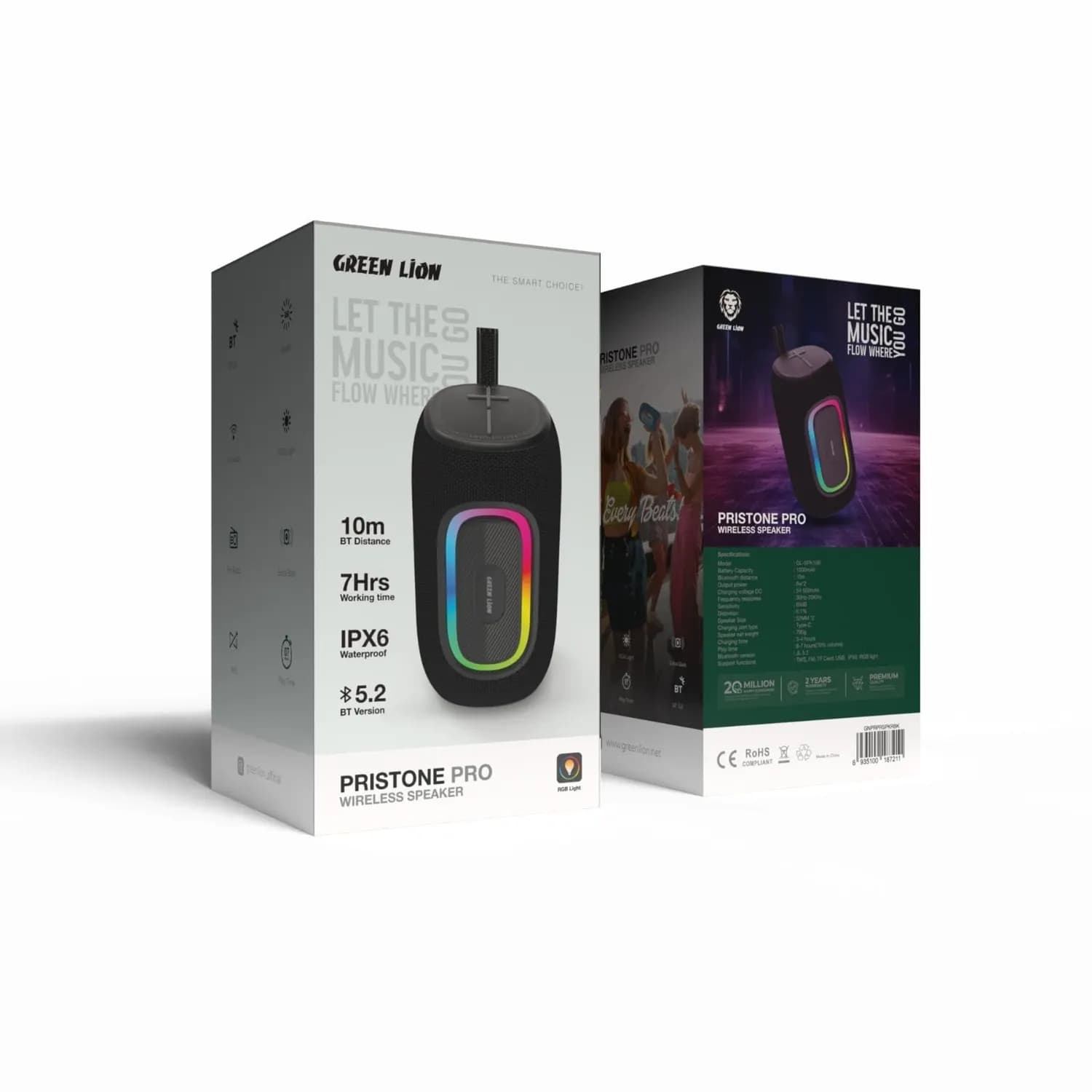 Green Lion Wireless Speaker Pristone Pro - Extra Bass, Black 3