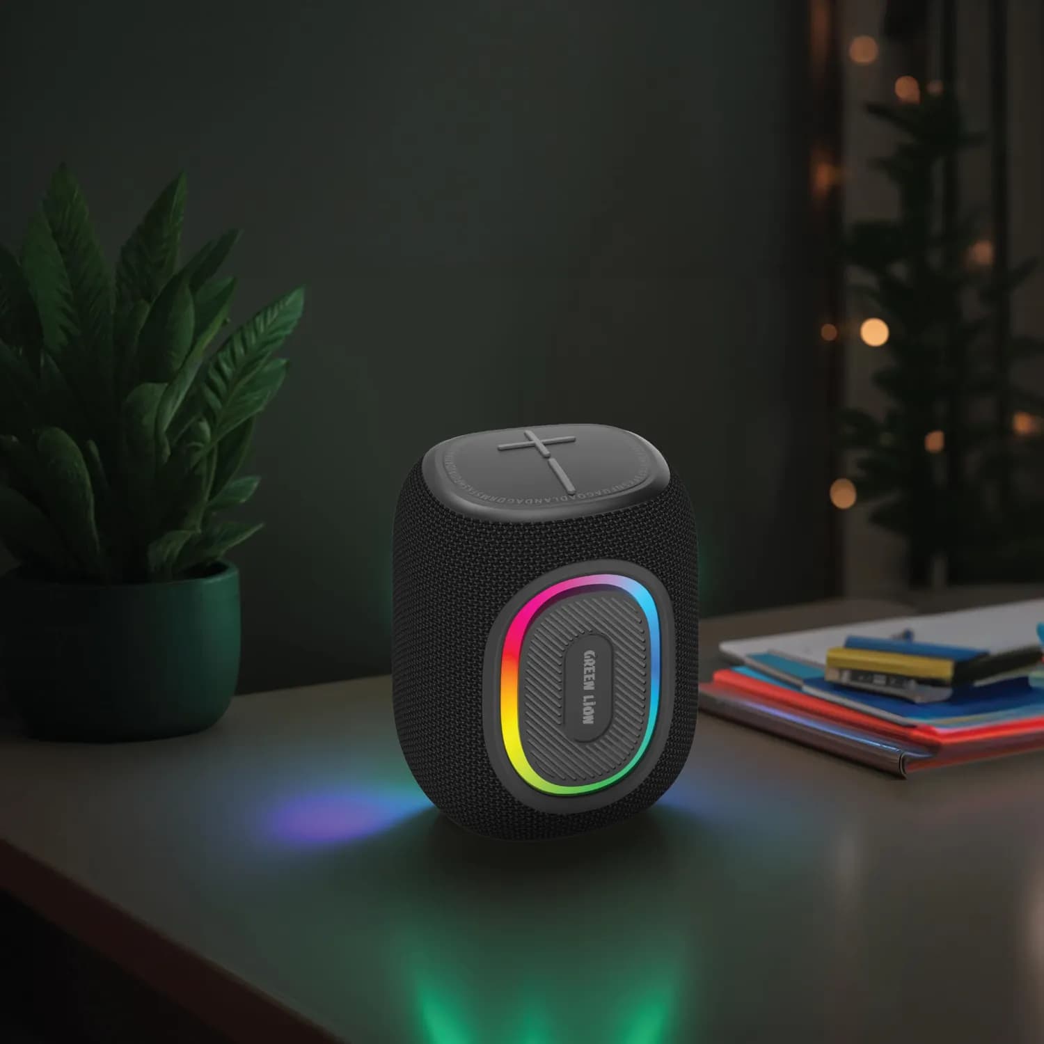 Green Lion Wireless Speaker Pristone - RGB Light, 8W, Black 3