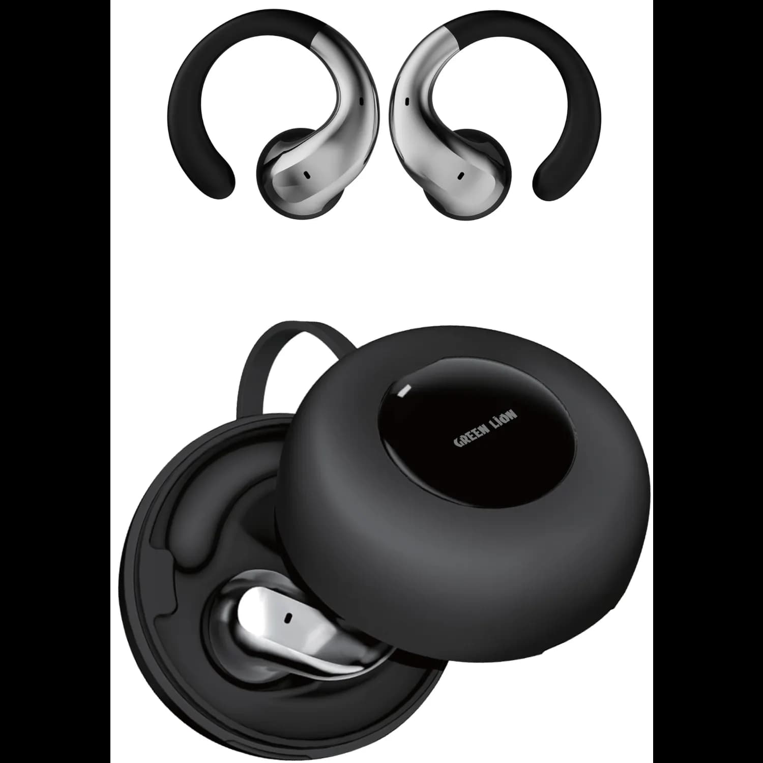 Green Lion TWS Passion Open Ear - BT 5.4, IPX4, Black 1