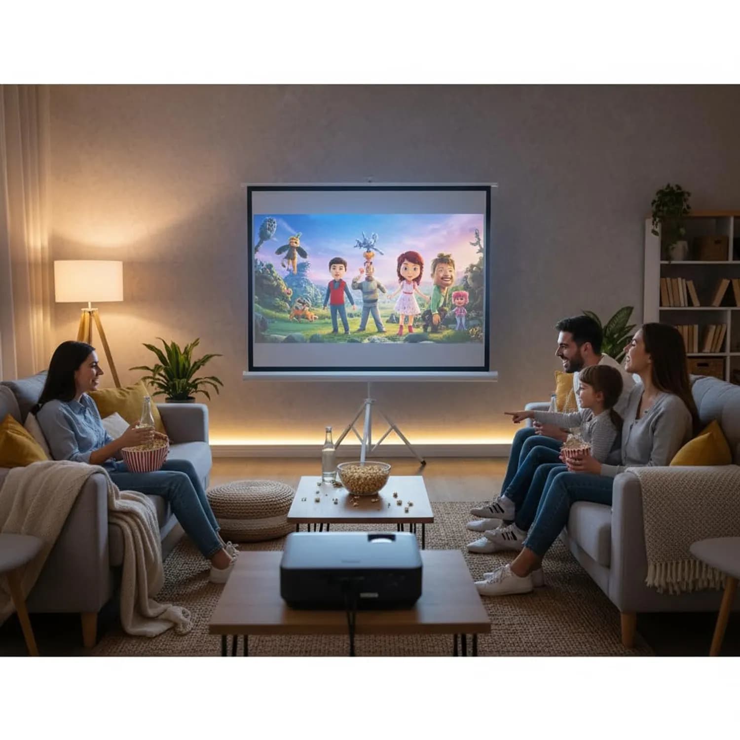 Green Lion Projector Screen - 120 inch Tripod, White 2