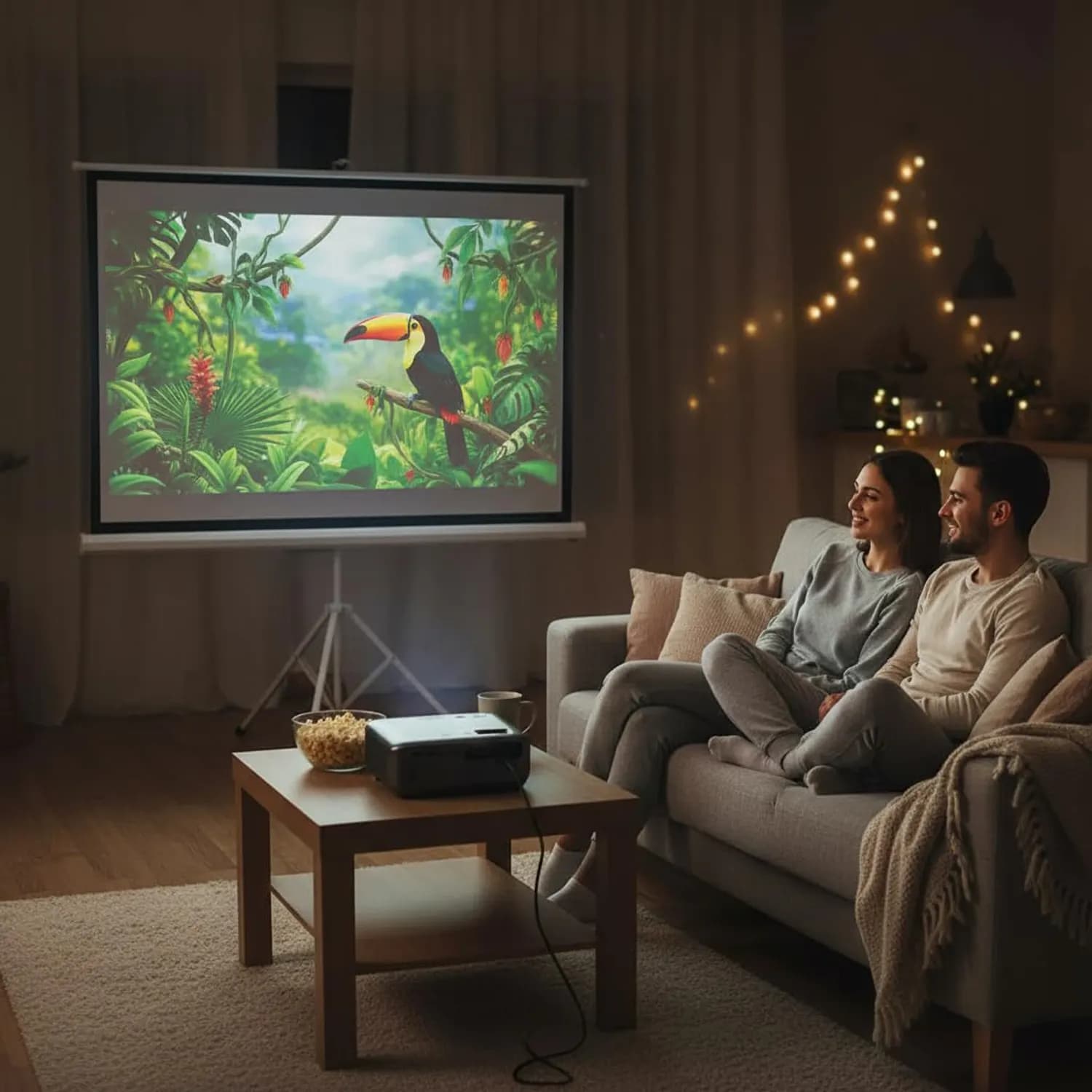 Green Lion Projector Screen - 120 inch Tripod, White 3