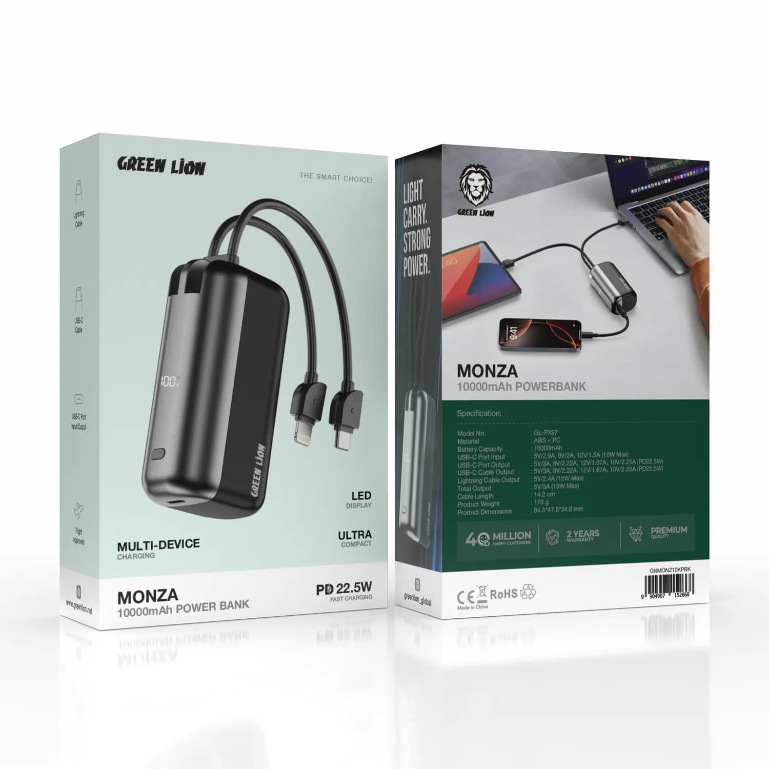 Green Lion Power Bank Monza 10000mAh - Black 4