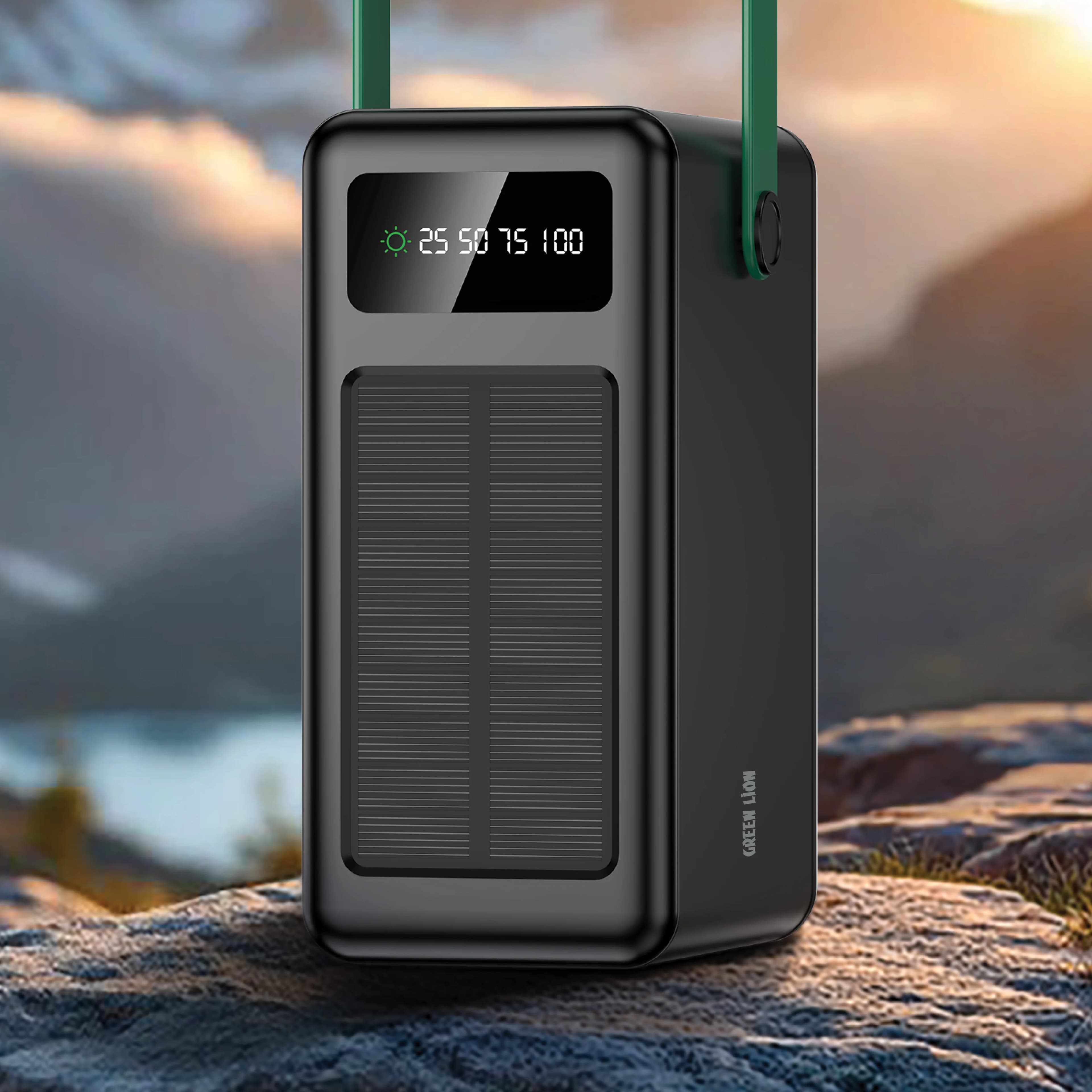 Green Lion Power Bank GL-PXB7 - 120000mAh Solar, Black 2