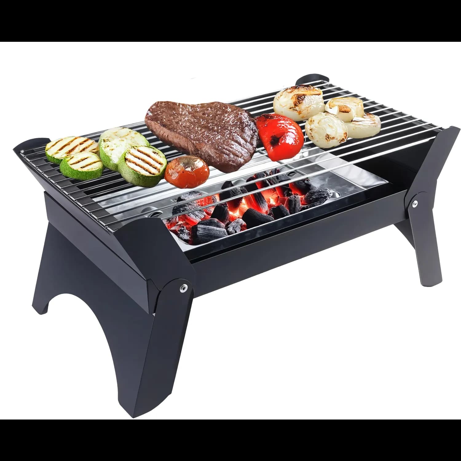 Green Lion BBQ Grill Quadra - Foldable, Portable, Black 5