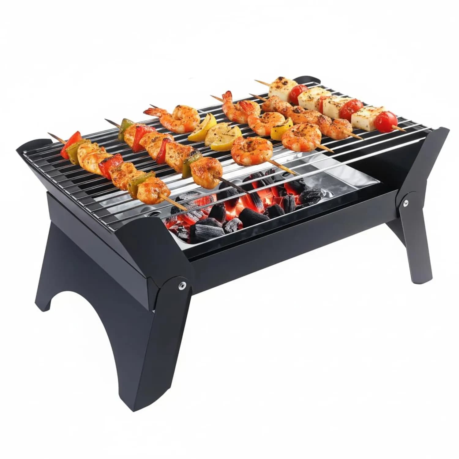 Green Lion BBQ Grill Quadra - Foldable, Portable, Black 1 Green Lion BBQ Grill Quadra - Foldable, Portable, Black 1