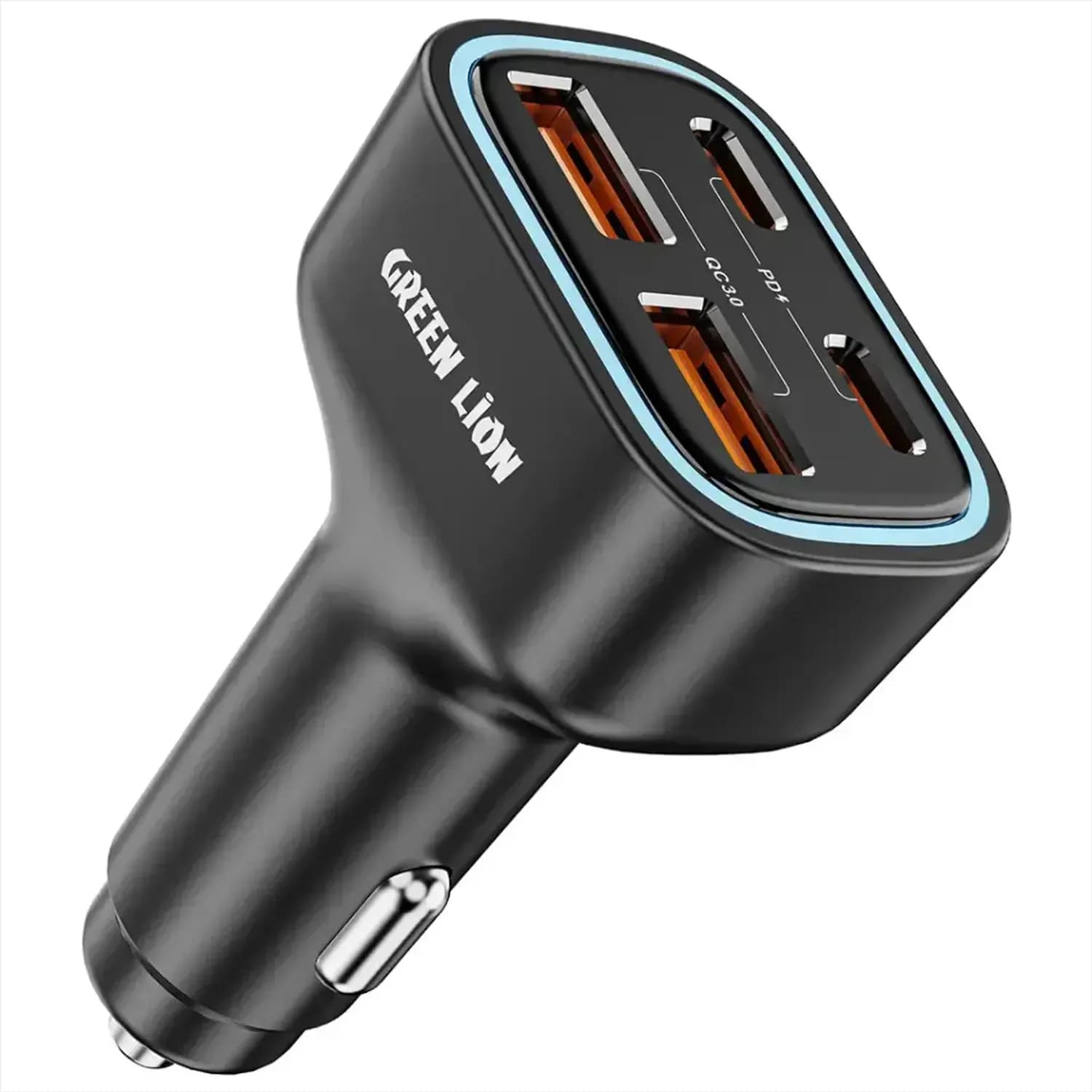 GREEN LION Car Charger - 70W Quad Port, Black GREEN LION Car Charger - 70W Quad Port, Black