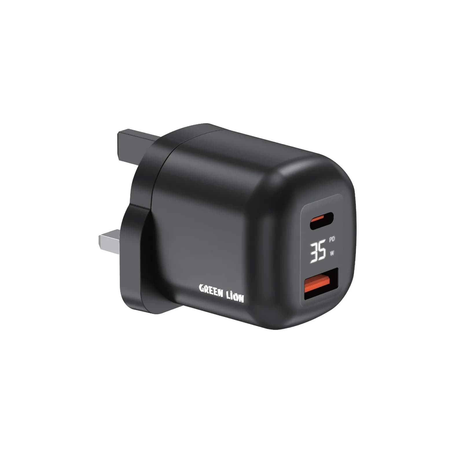 Green Lion Q-Series UK Plug USB-C & USB-A - Black 4