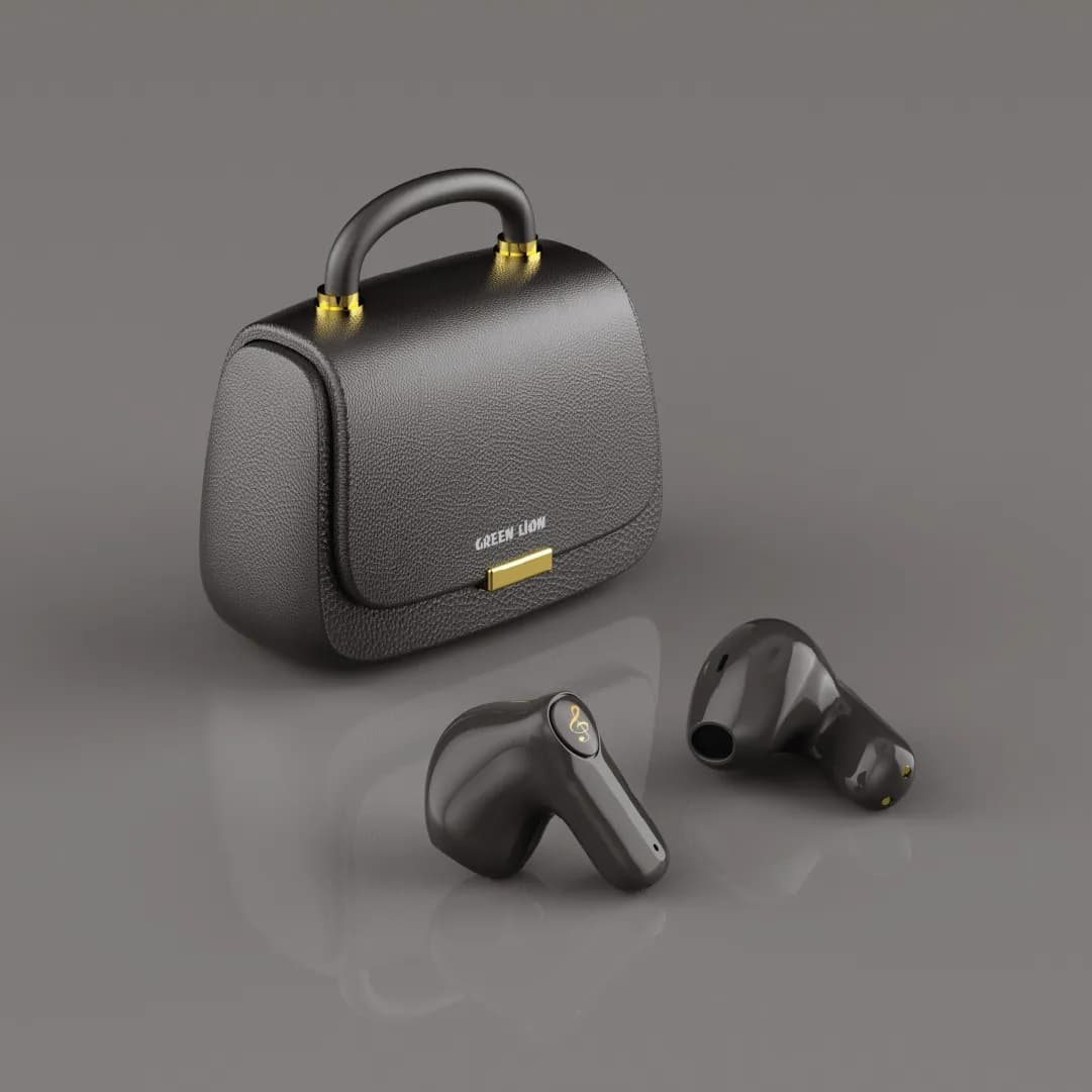 Green Lion True Wireless Earbuds GNQUEENSTWSBK - ANC, Black — Green 3