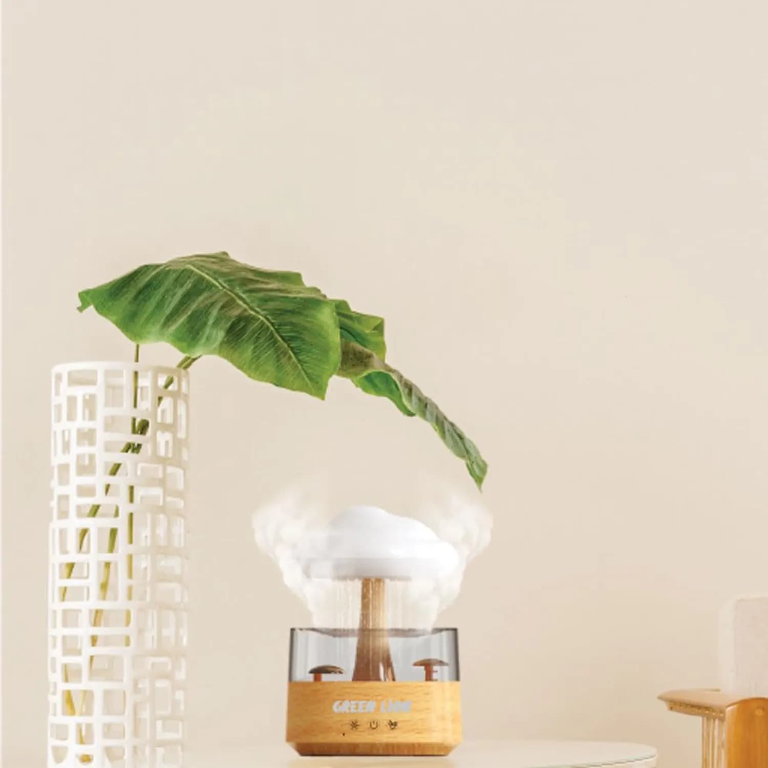 Green Lion Diffuser RAIN CLOUD - 3 Modes, 300ml, Wood 3