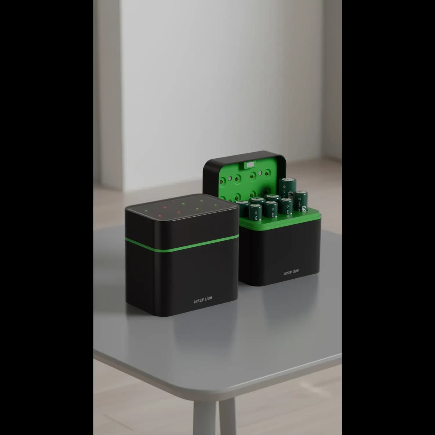 Green Lion Battery Dock GRB-13 - Rechargeable 4xAA + 4xAAA USB-C, Black 2