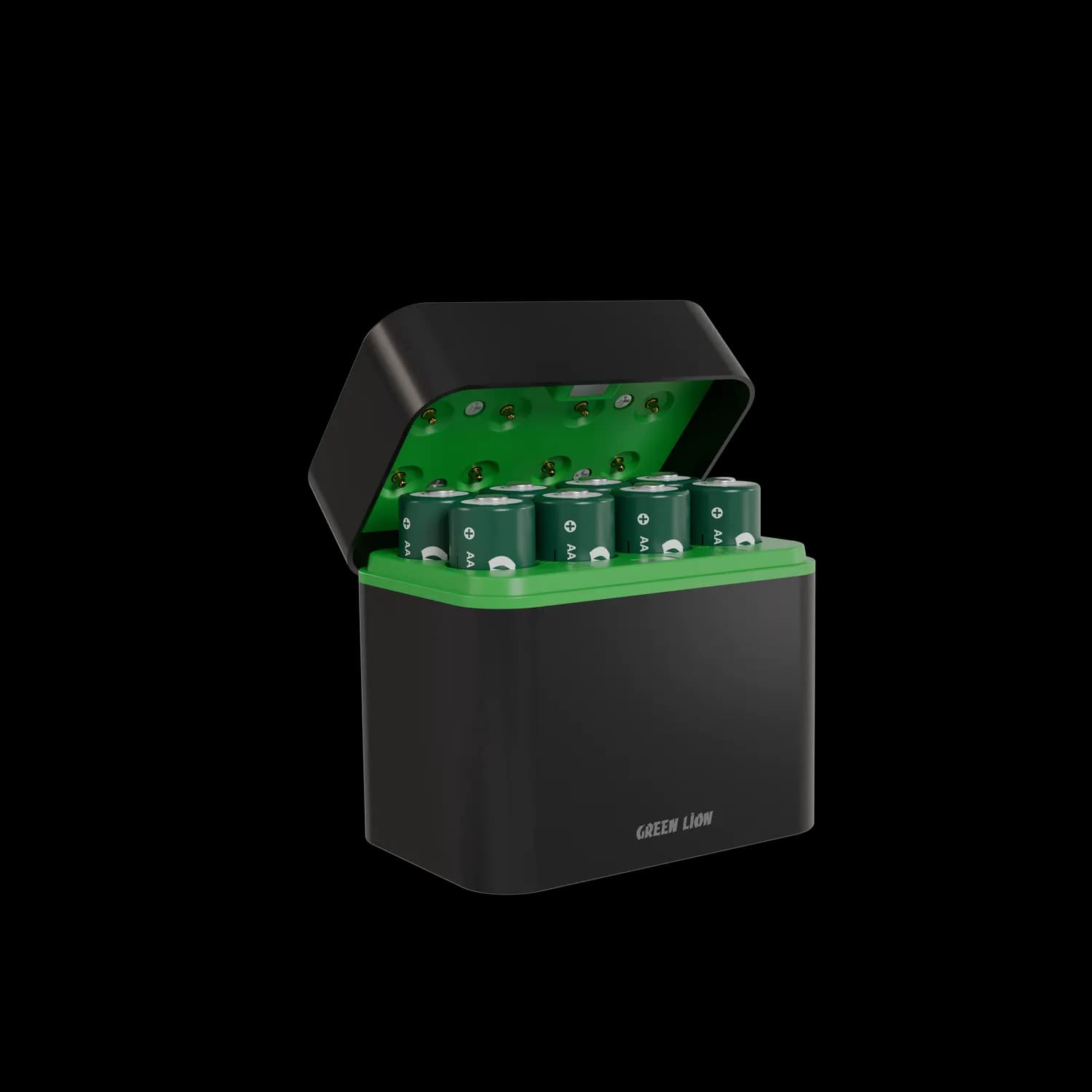 Green Lion Battery Dock GRB-11 - Rechargeable 8xAA USB-C, Black 4
