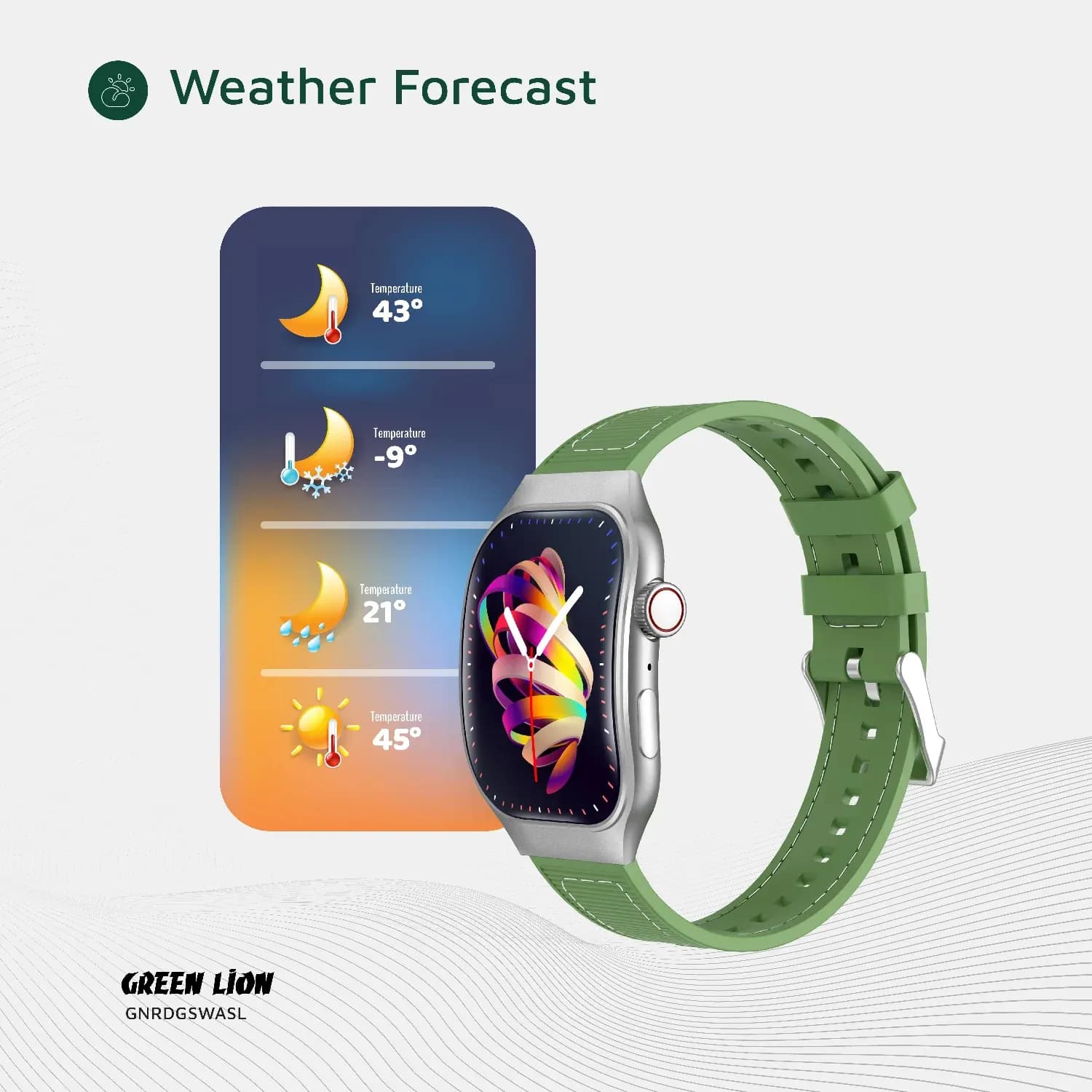 Green Lion Smart Watch Ridge - Silver 5