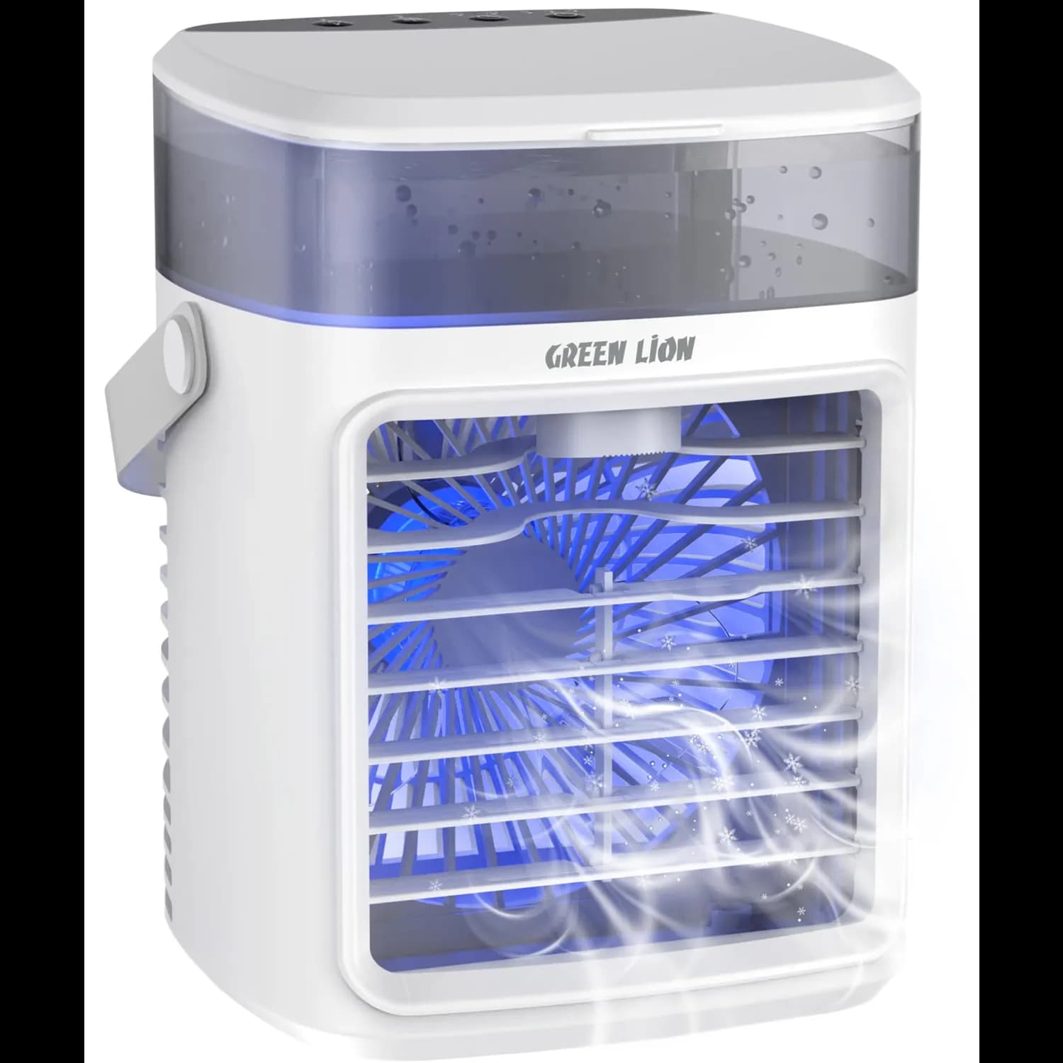 Green Lion Air Cooler Fan - Rechargeable 2000mAh, White 2