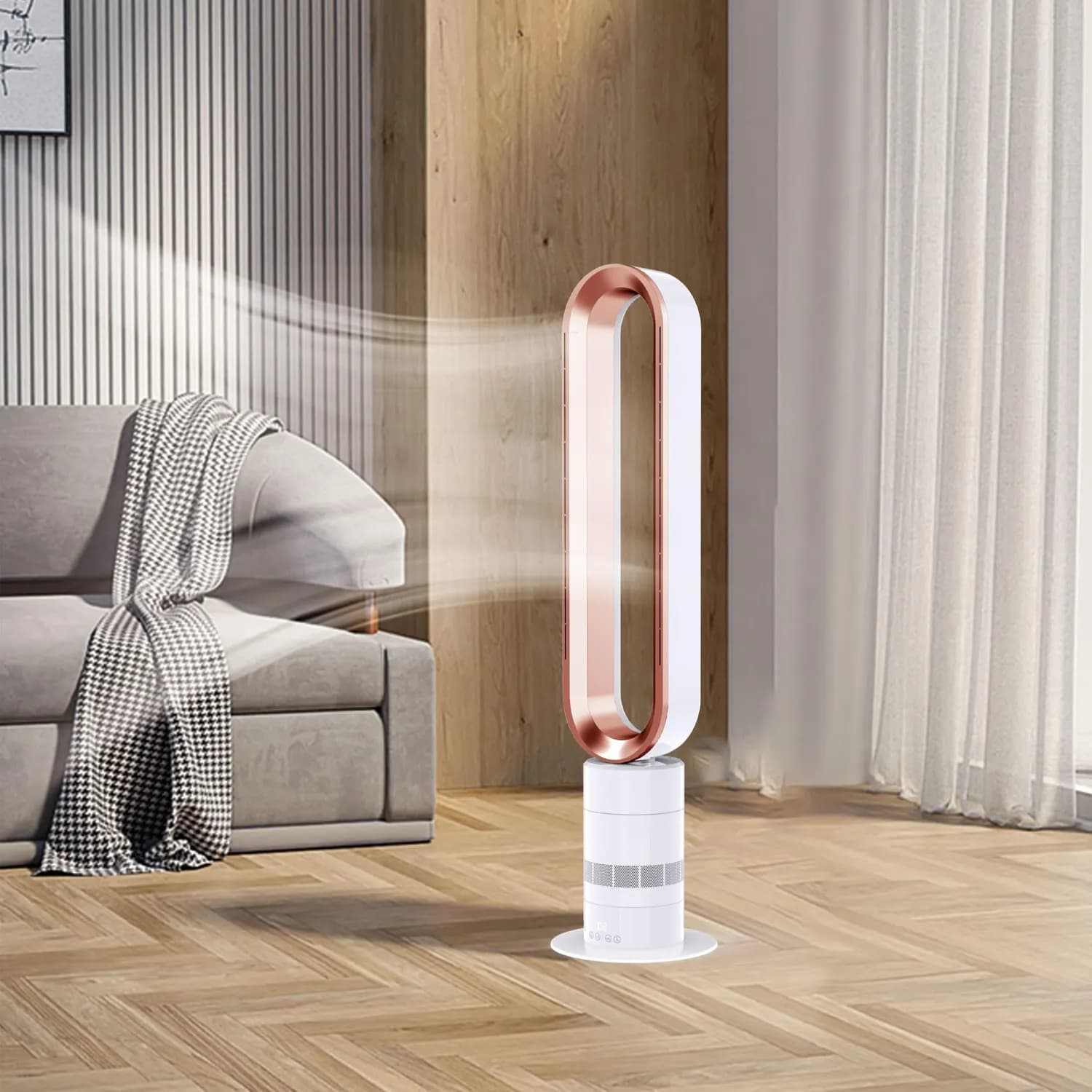 Green Lion Air Cooler - Rechargeable, Blade-Less, White & Gold 3