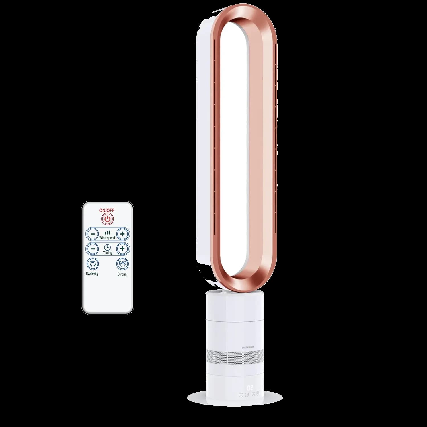 Green Lion Air Cooler - Rechargeable, Blade-Less, White & Gold