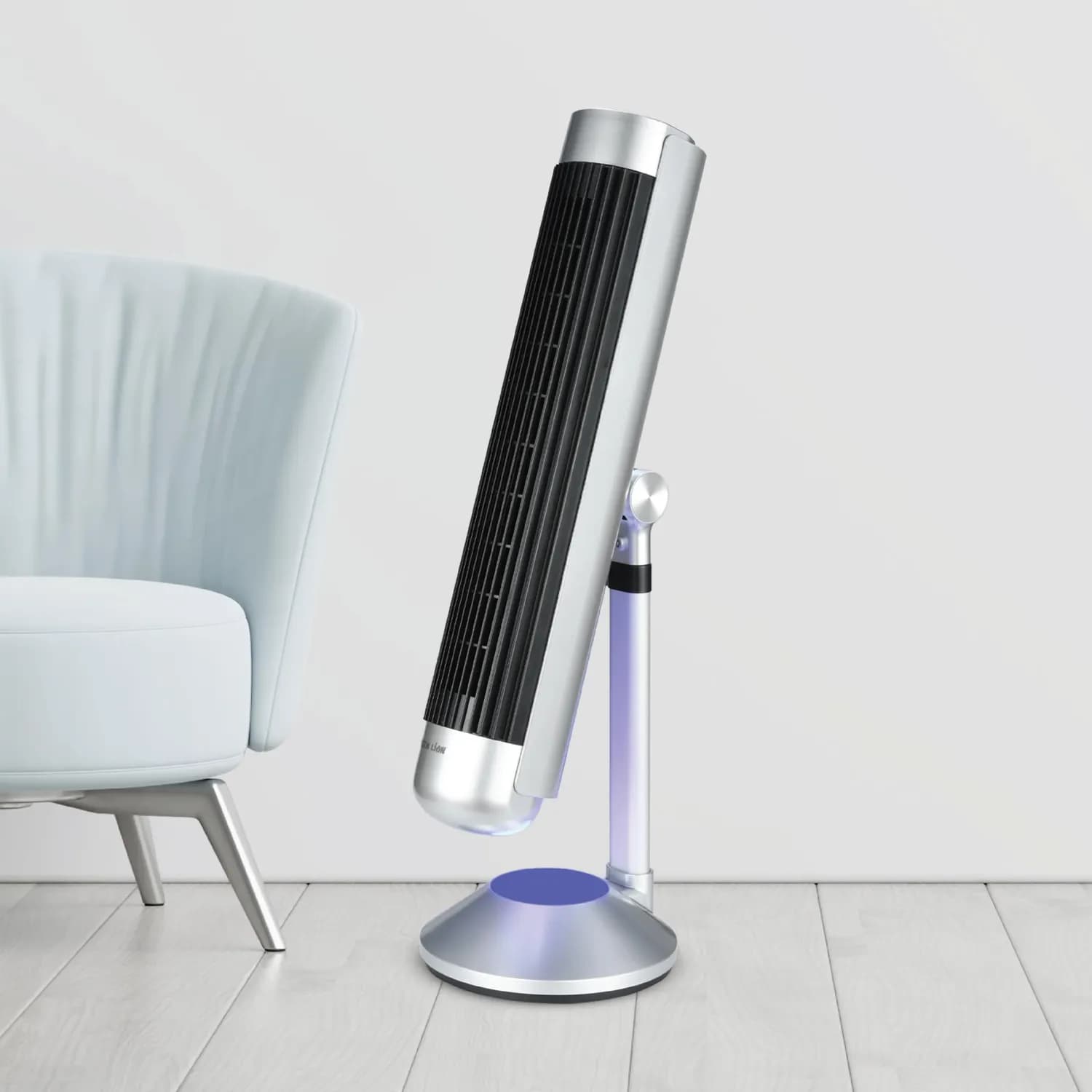 Green Lion Tower Fan - 6-Speed, Remote, Silver 4