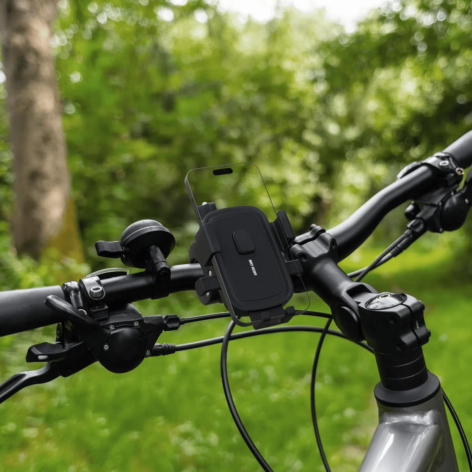 Green Lion Bike Phone Holder - Handlebar Mount, Black 3