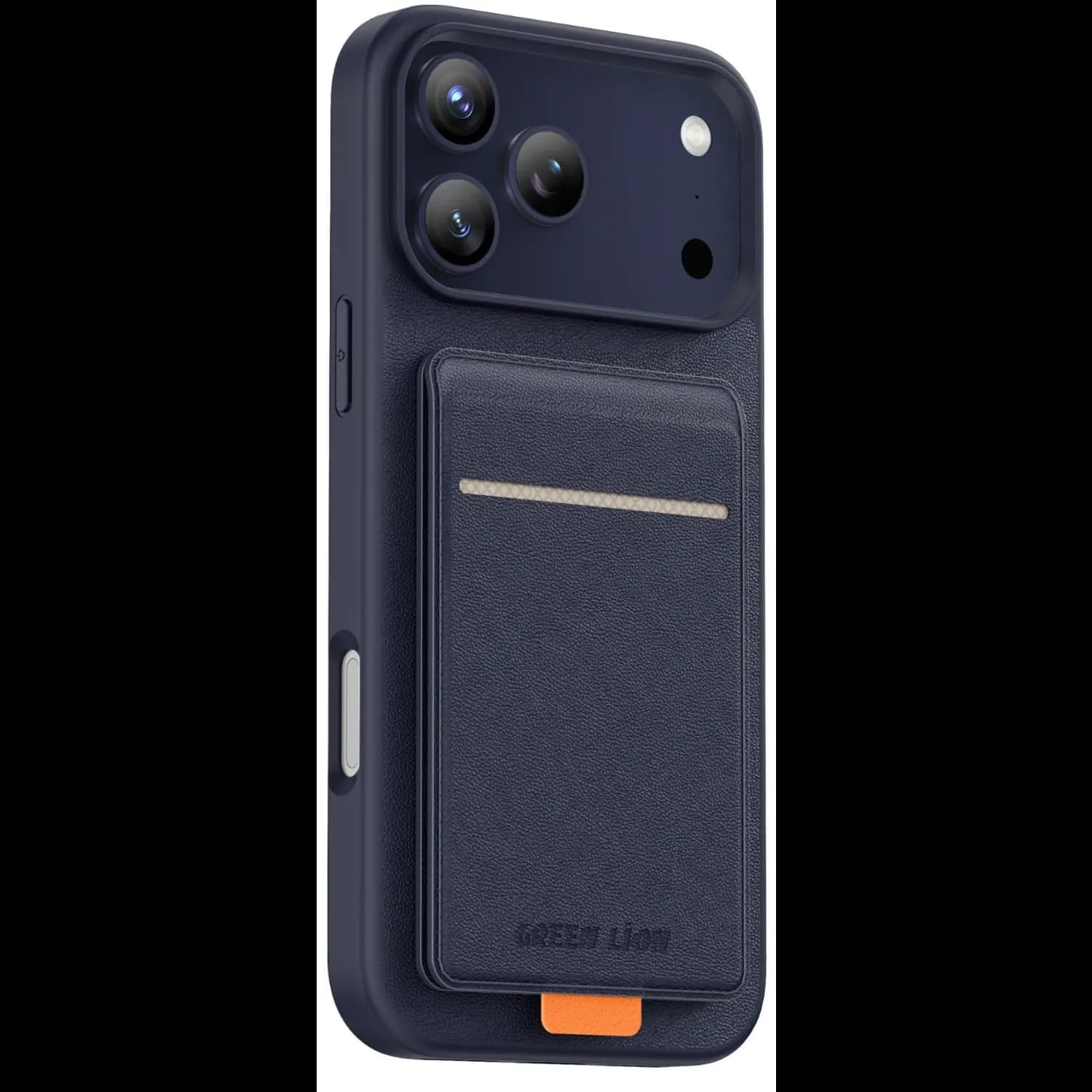 Green Lion Leather Case iPhone 17 Pro - MagSafe Compatible, Blue