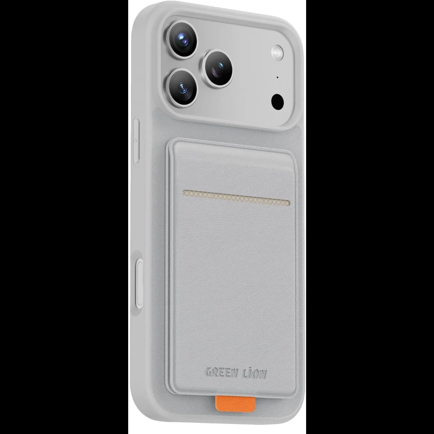 Green Lion Leather Case iPhone 17 Pro - Card Holder, Silver 1 Green Lion Leather Case iPhone 17 Pro - Card Holder, Silver 1