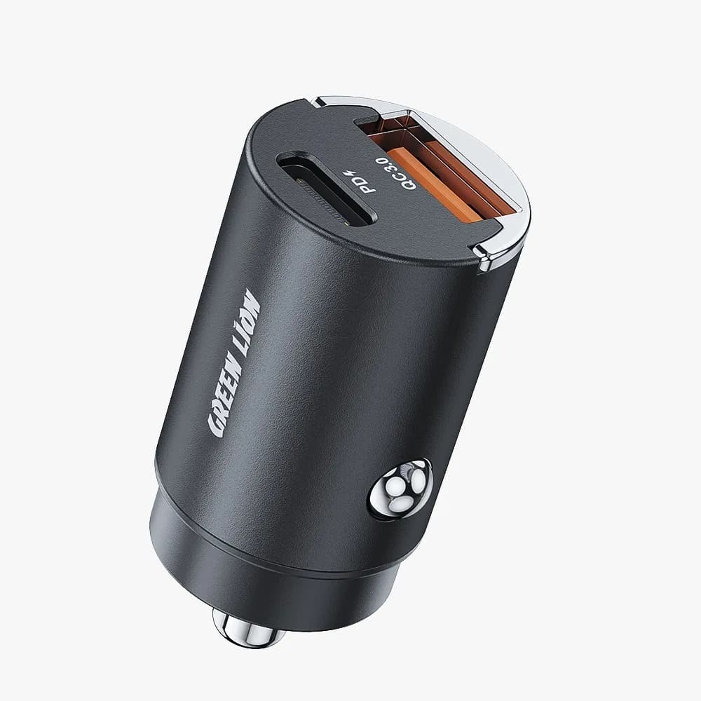 Green Lion Ring Charge Dual Port Car Charger PD 36W - Black 2