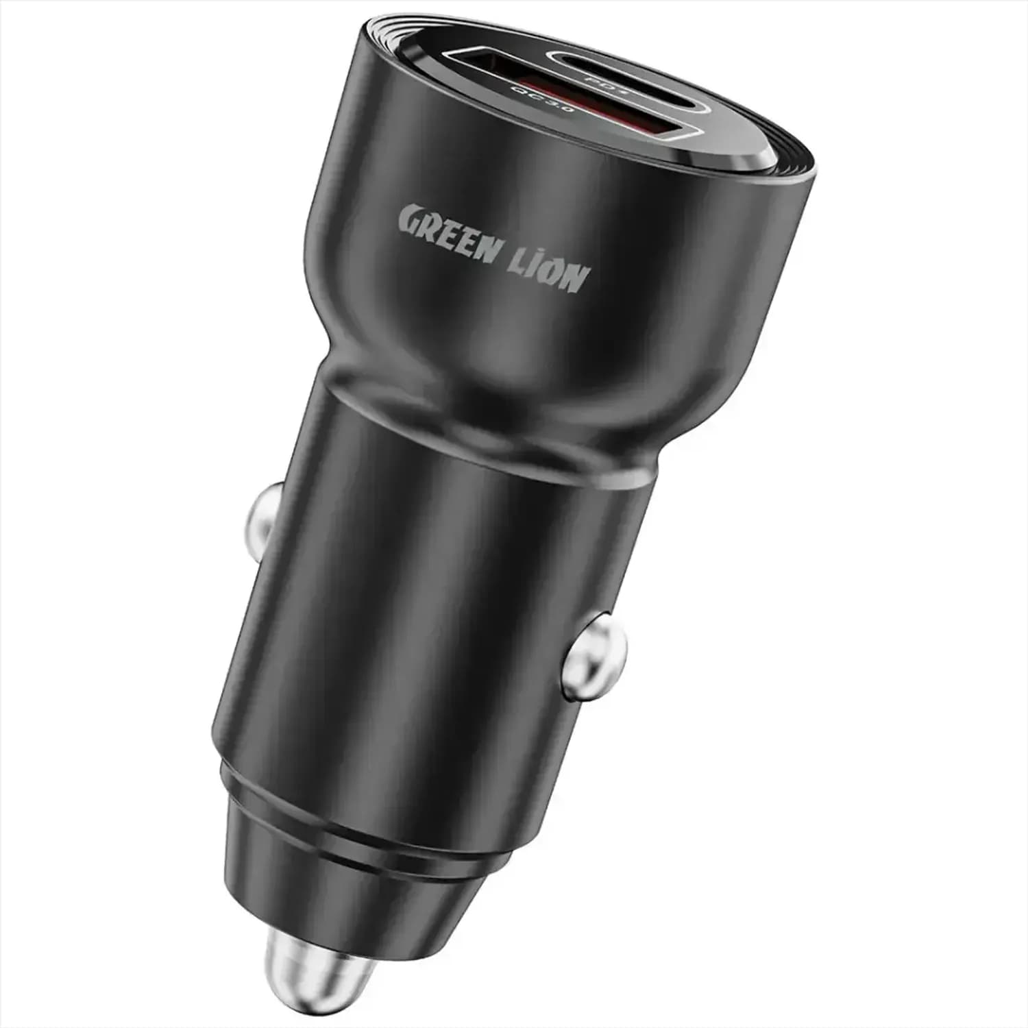 GREEN LION RoadVolt Car Charger - 60W PD+QC, Black GREEN LION RoadVolt Car Charger - 60W PD+QC, Black