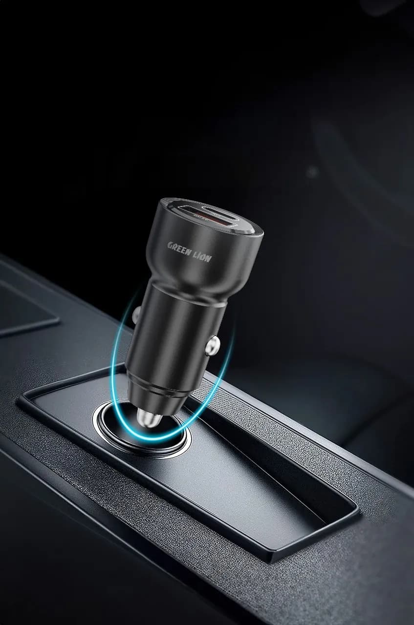 Green Lion RoadVolt Car Charger GNRODVLTCLBK - 60W PD+QC, Black 2
