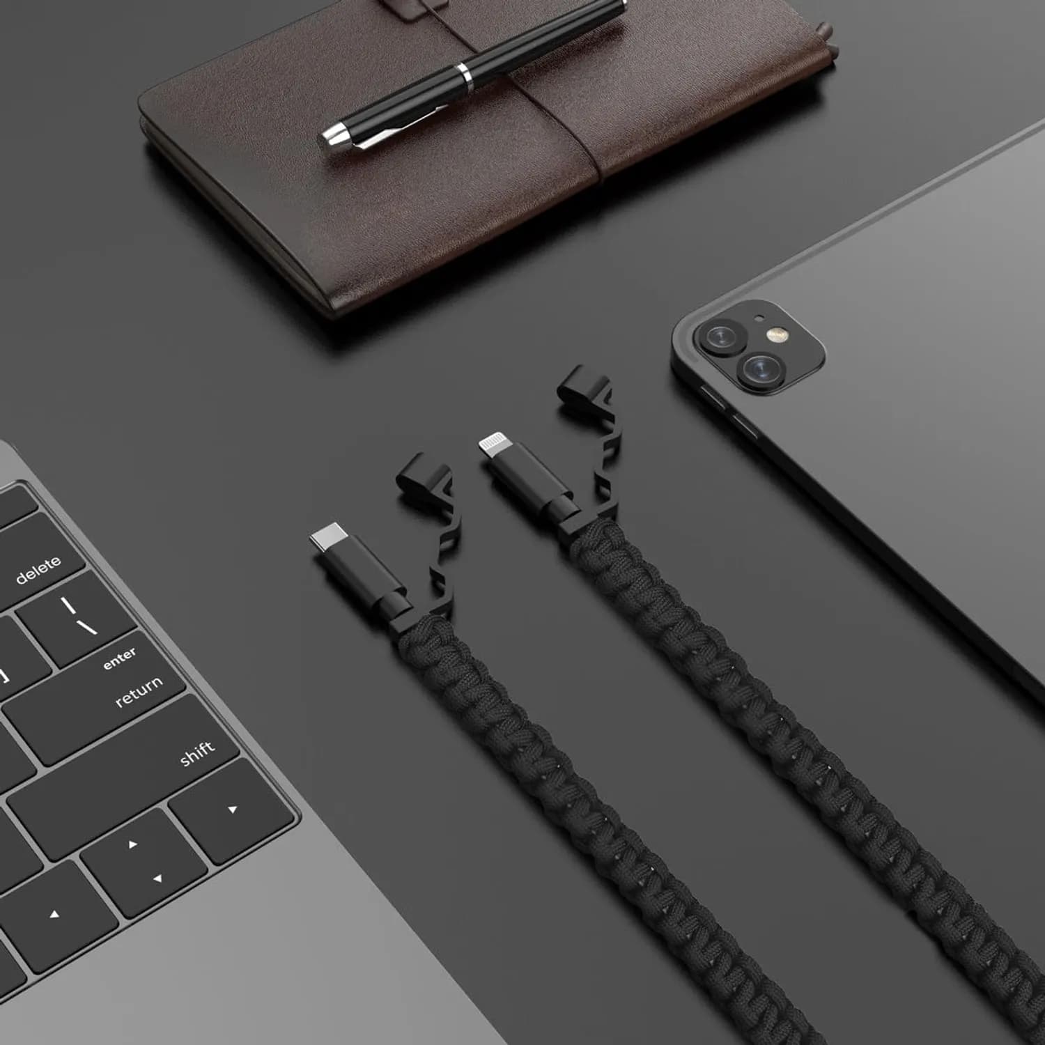 Green Lion USB-C Rescue Cable - 60W Fast Charge, Black 2