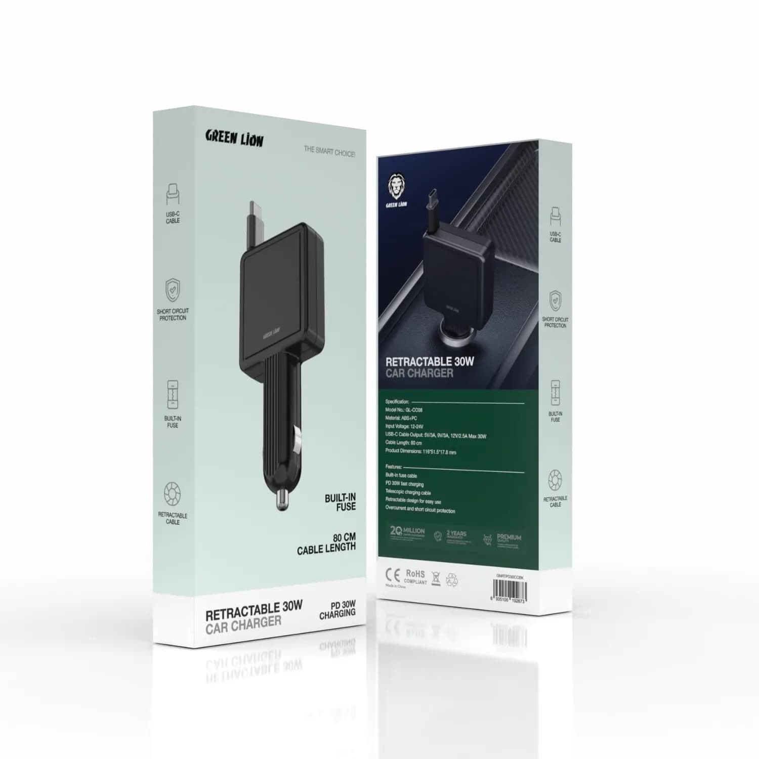 Green Lion USB-C to Lightning Cable - Braided, 1M, Black 4