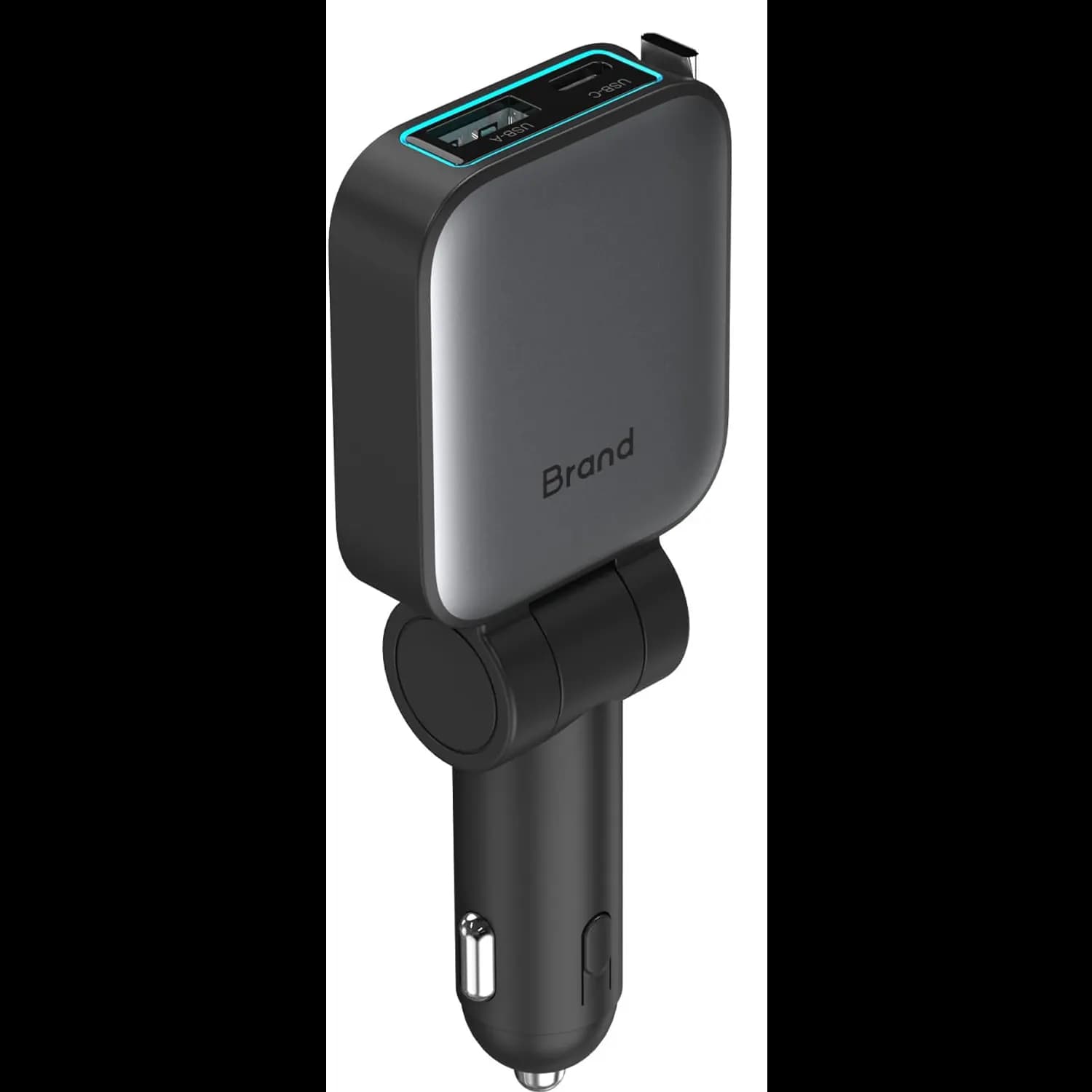 Green Lion Car Charger - 99W Retractable, 5-in-1, Digital Display 5