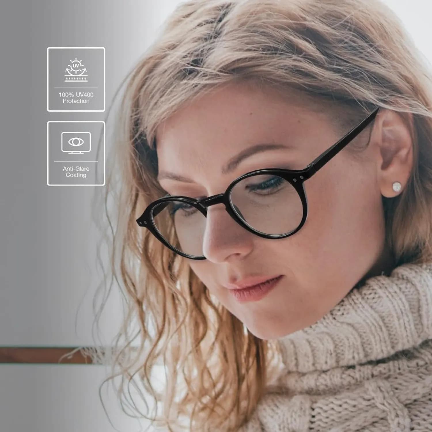 Green Lion Glasses RETINEX - Blue Light Blocking, Anti-Fatigue, Black 4