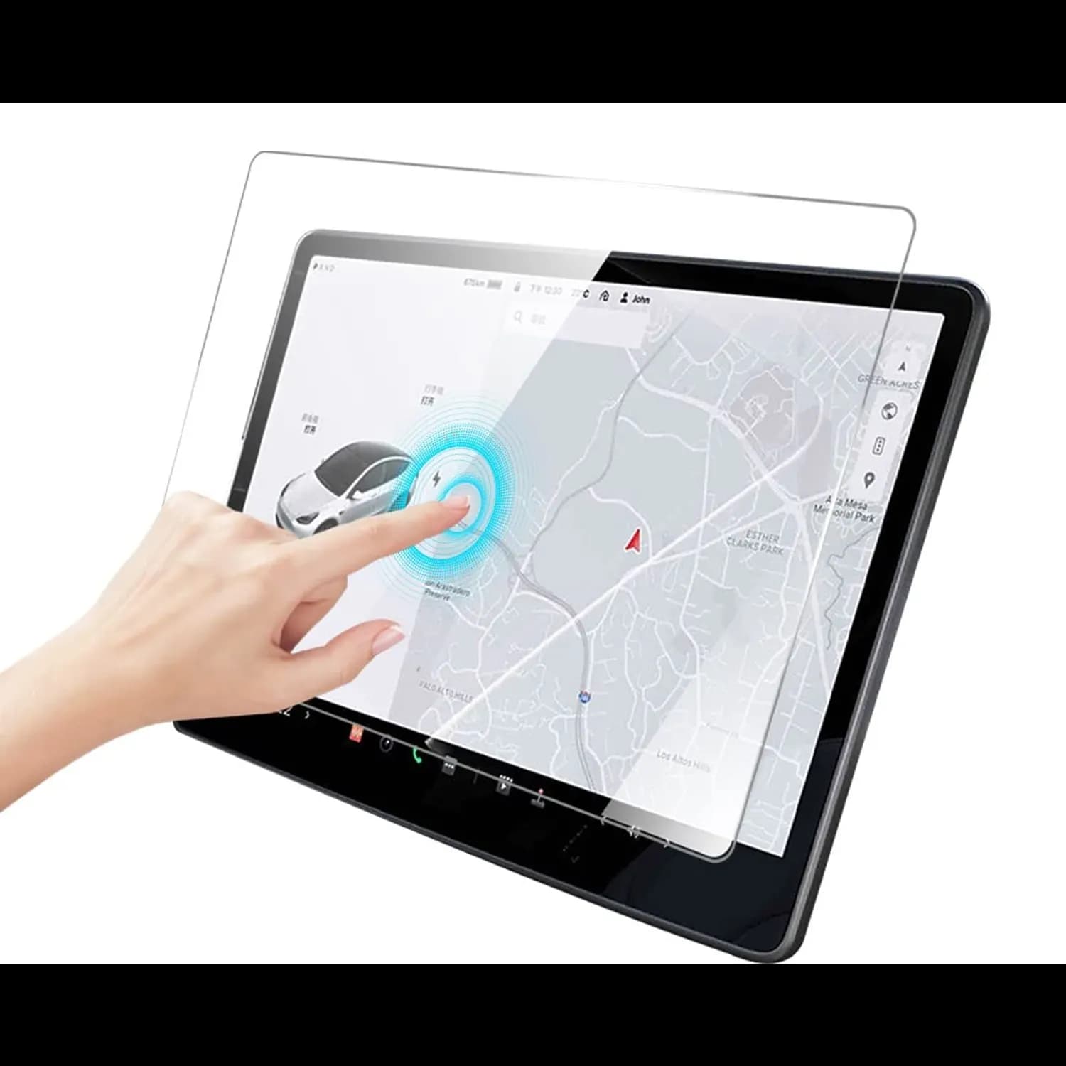 Green Lion Screen Protector 17" Tesla Model S/X - Anti-Glare, Glass, Clear 3