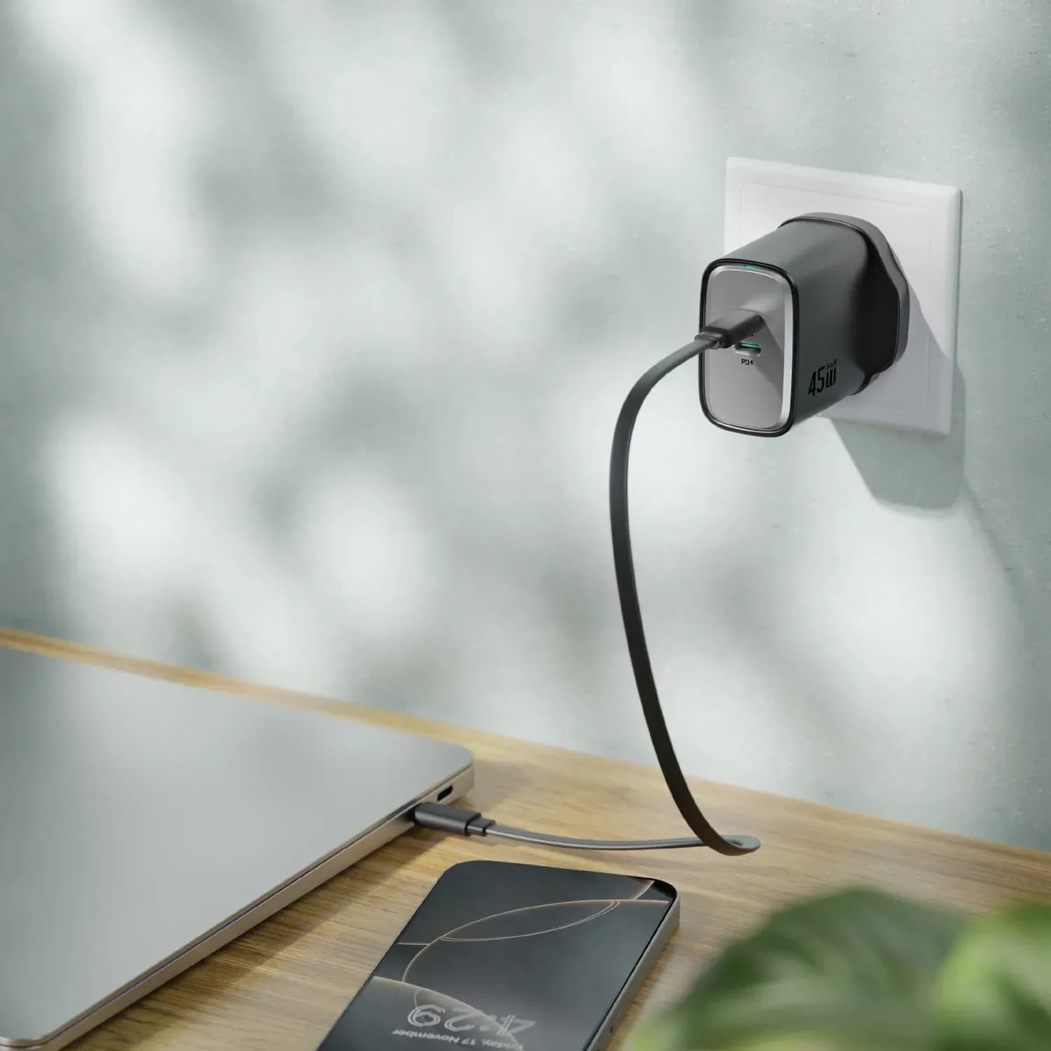 Green Lion Wall Charger Supra - 45W 2x USB-C, Black 2