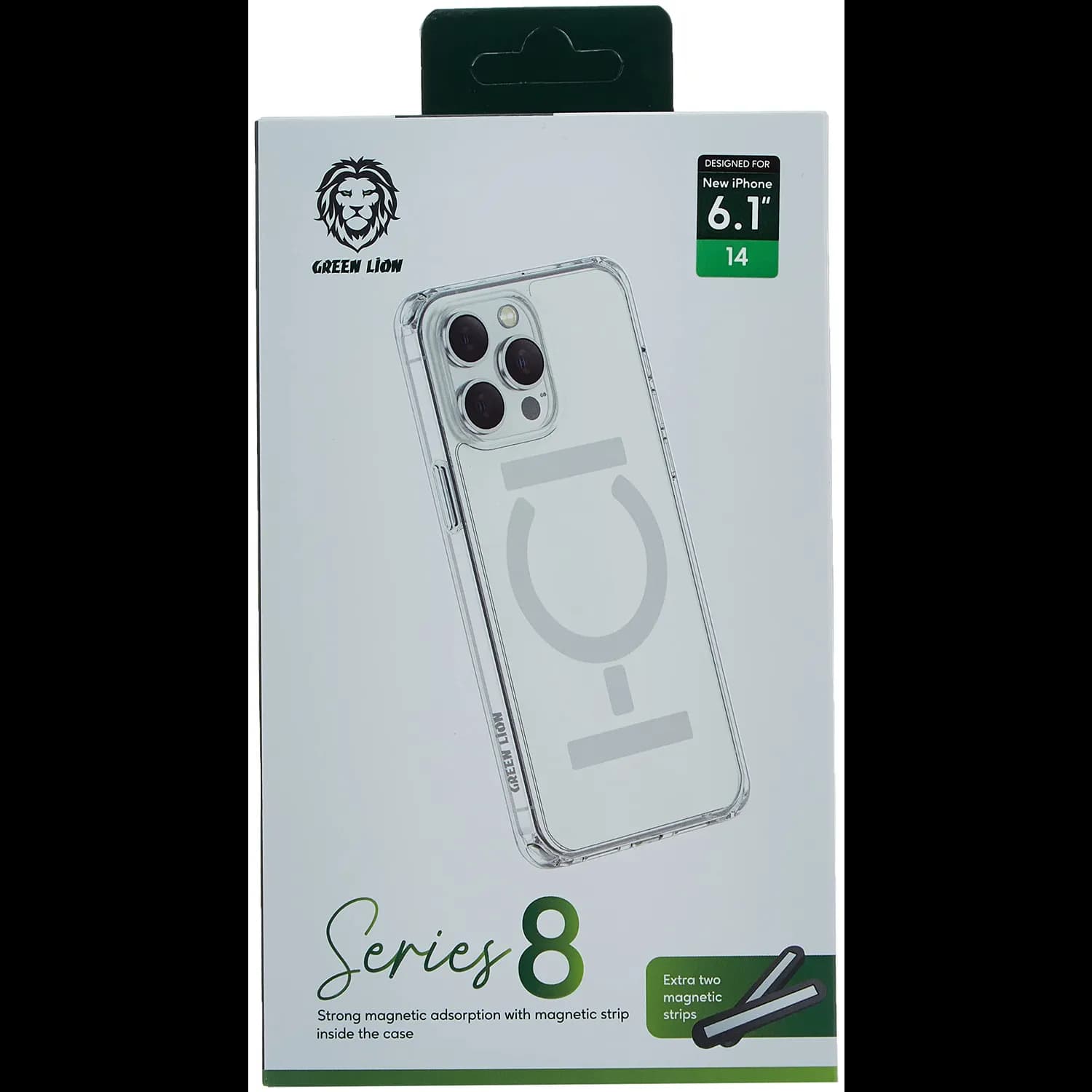 Green Lion Silicone Case iPhone 14 Pro - Strong Magnet, Purple 1