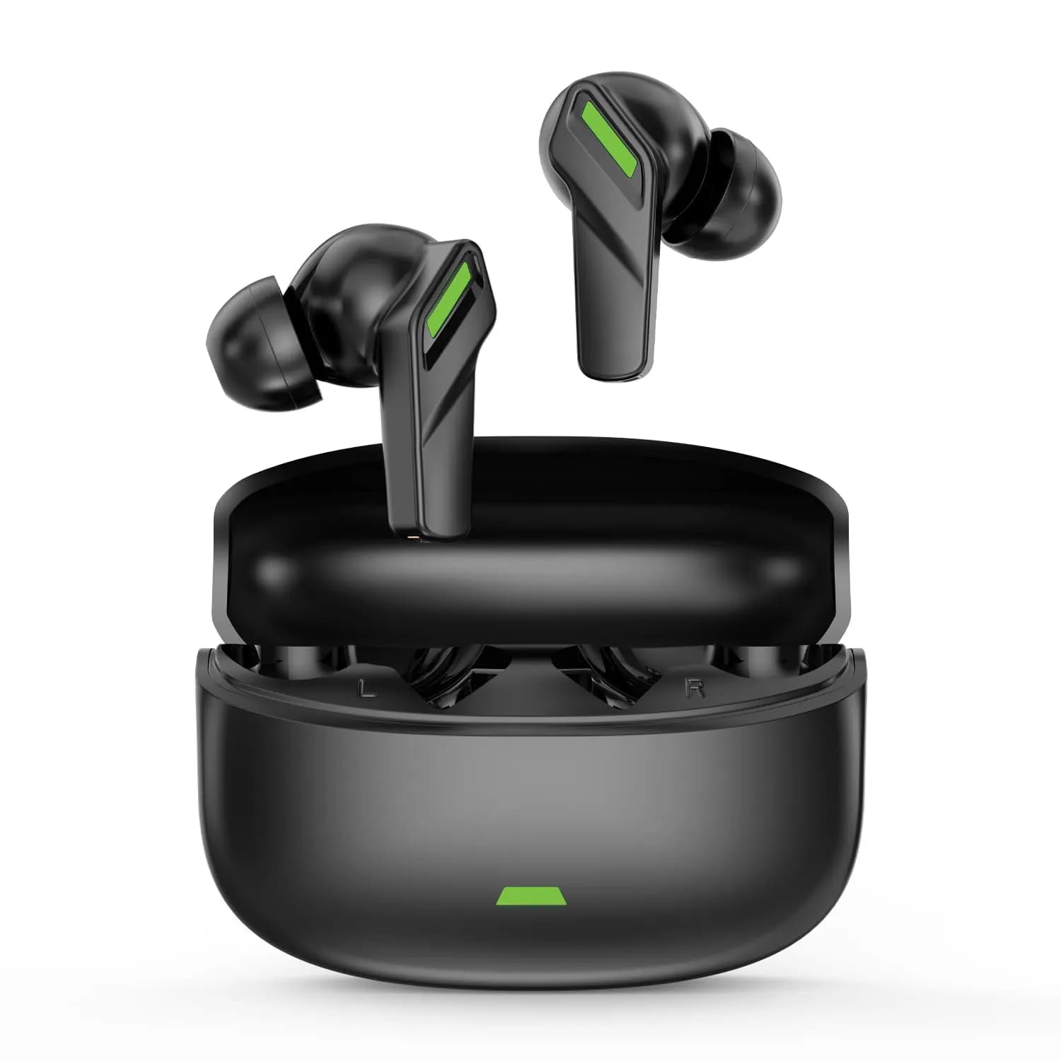 Green Lion Earbuds Salermo GNSALMTWS - ANC, IPX4 Waterproof, White — Black 1 Green Lion Earbuds Salermo GNSALMTWS - ANC, IPX4 Waterproof, White — Black 1