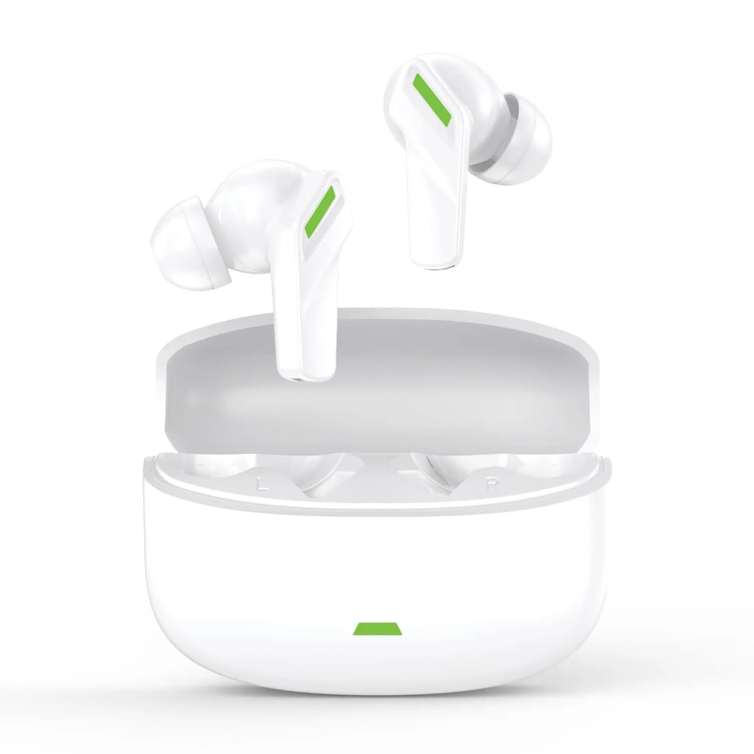 Green Lion Earbuds Salermo GNSALMTWS - ANC, IPX4 Waterproof, White — Black 2