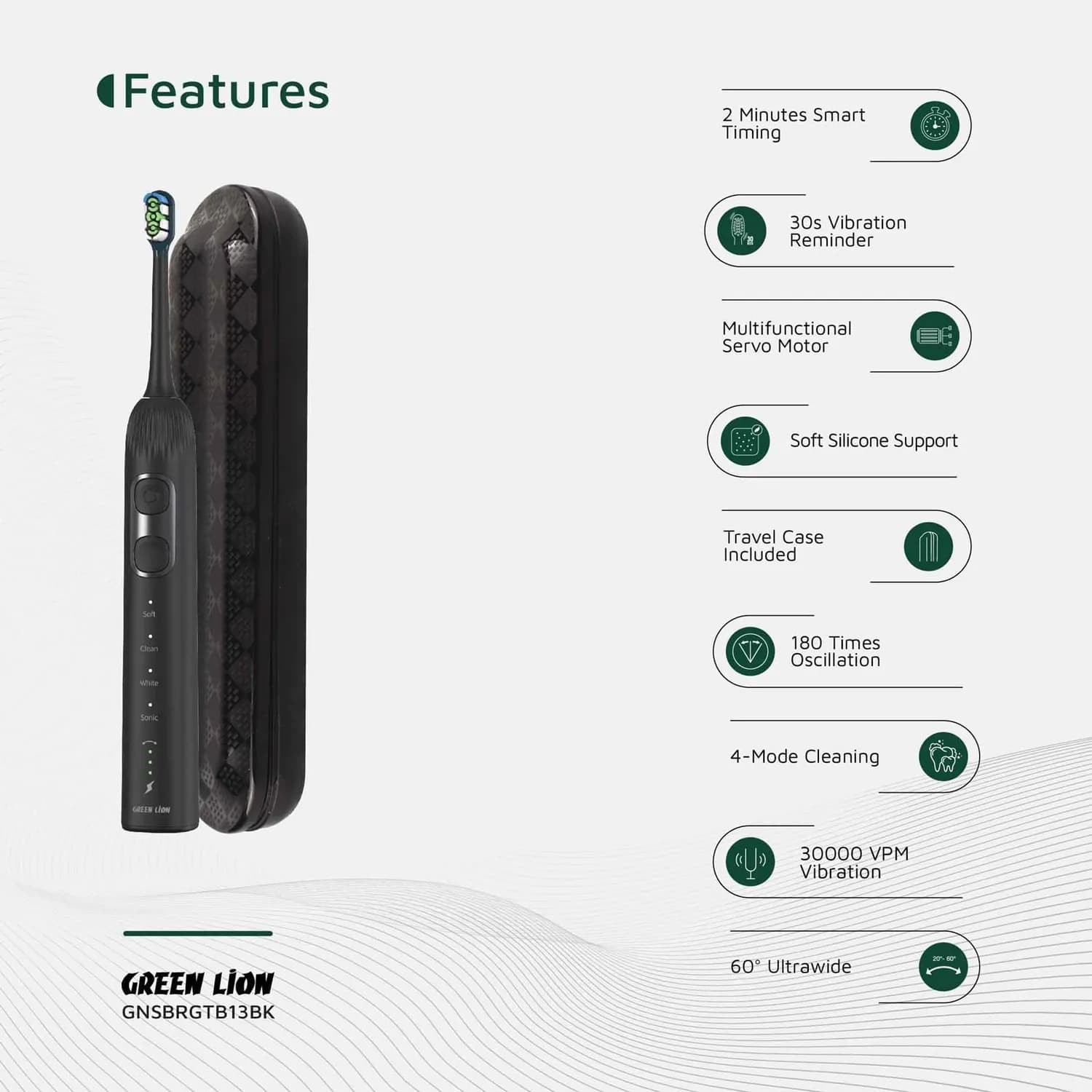 Green Lion Smart Brush - 60° Ultrawide, Black 3