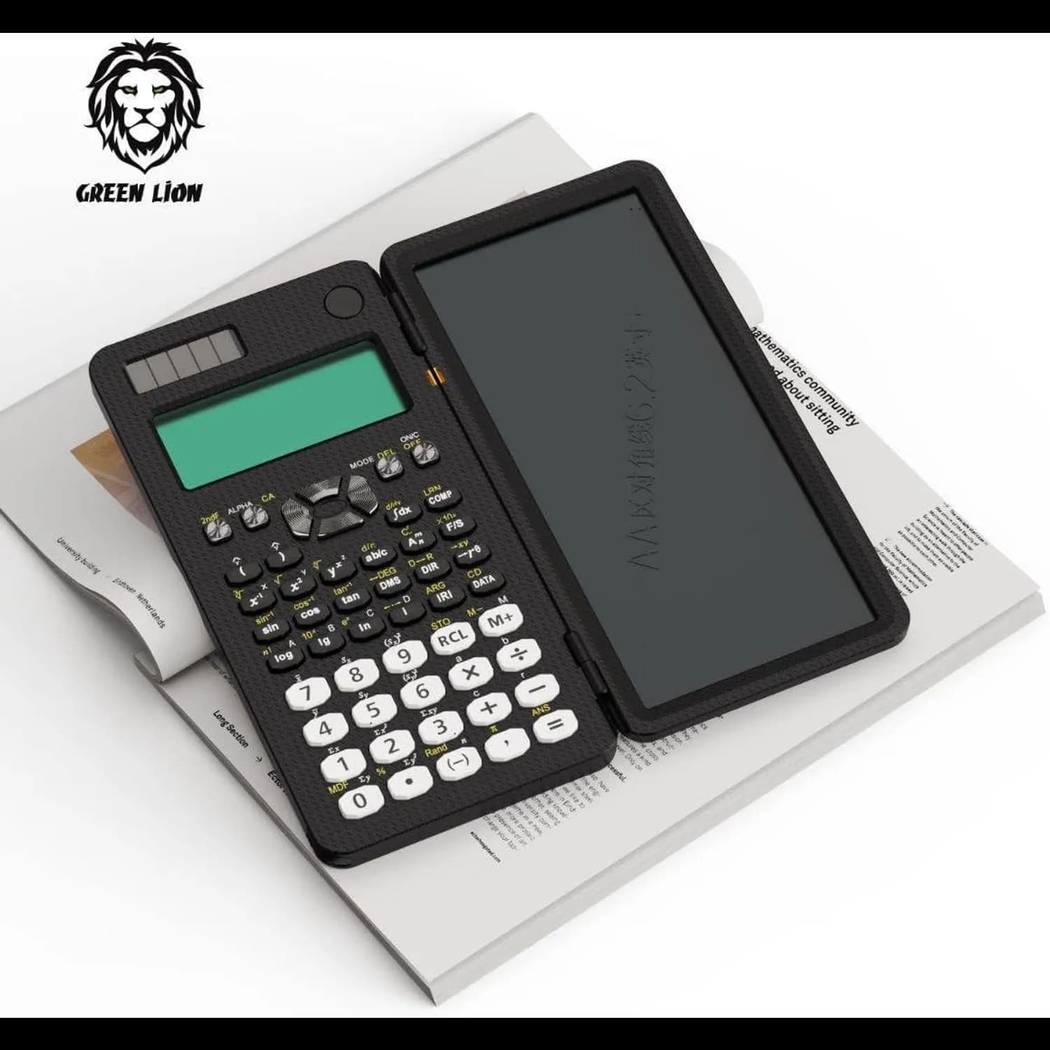 Green Lion Scientific Calculator & Writing Pad - Black 2