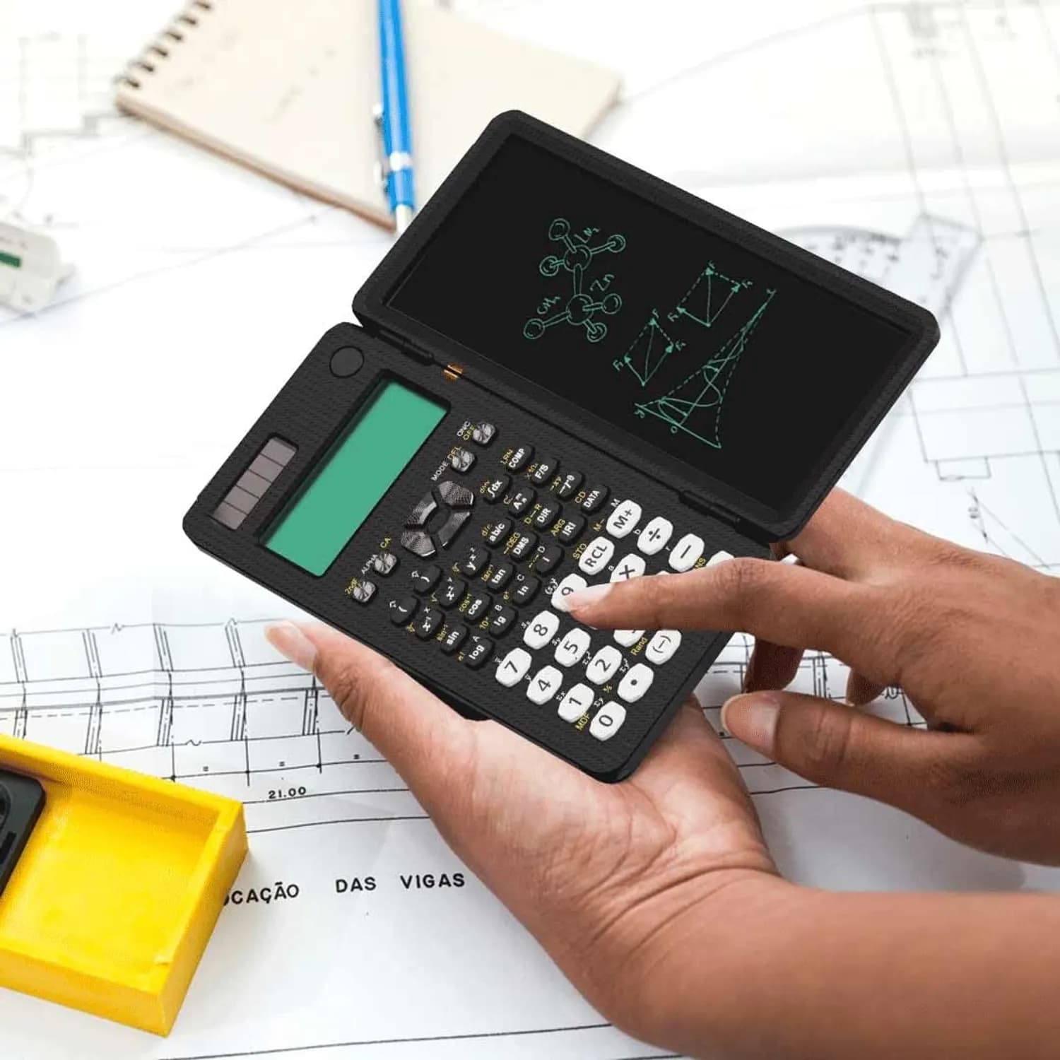 Green Lion Scientific Calculator & Writing Pad - Black 4