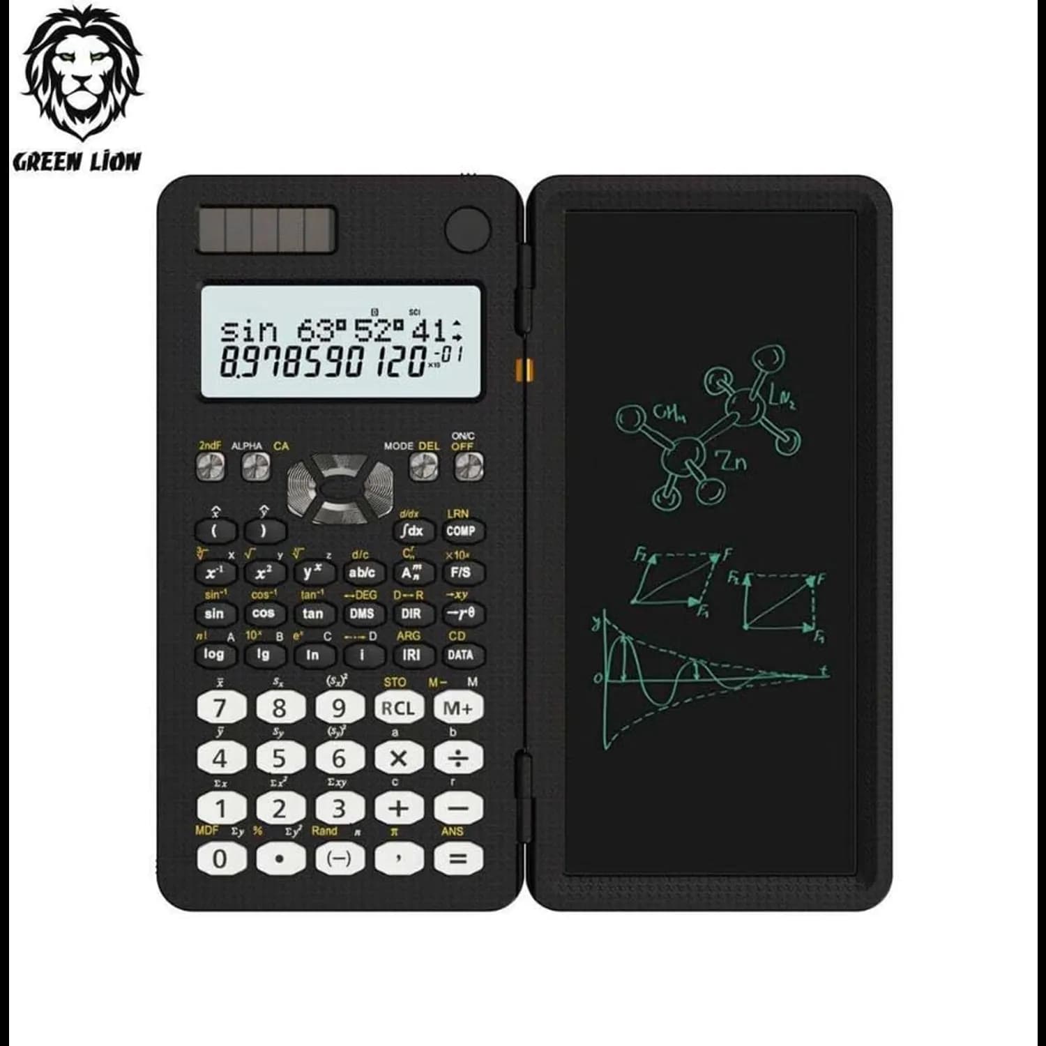 Green Lion Scientific Calculator & Writing Pad - Black 5