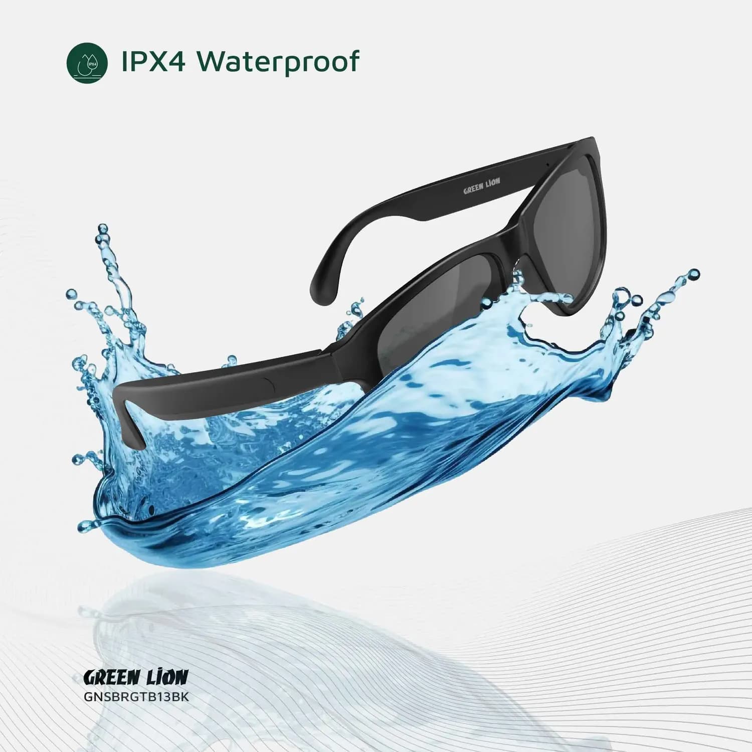 Green Lion Smart Glasses Sydney - Lightweight, Black 3