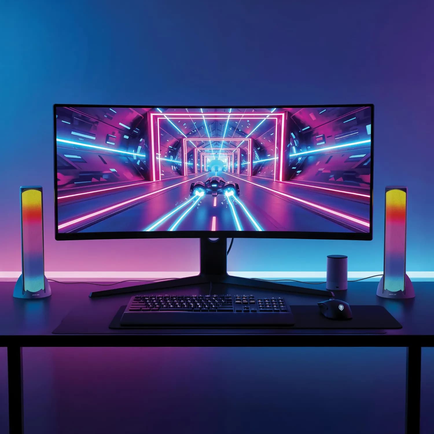 Green Lion Gaming Speakers - Bluetooth 5.3, RGB Lighting, White 2