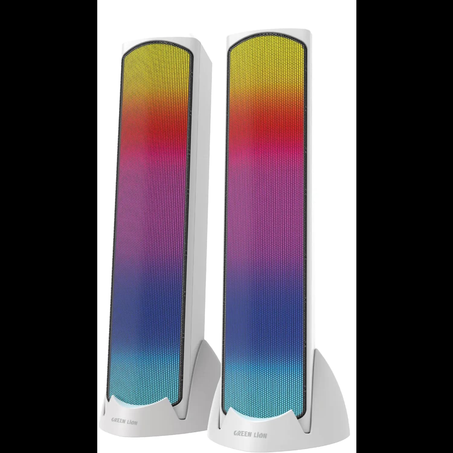 Green Lion Gaming Speakers - Bluetooth 5.3, RGB Lighting, White 1