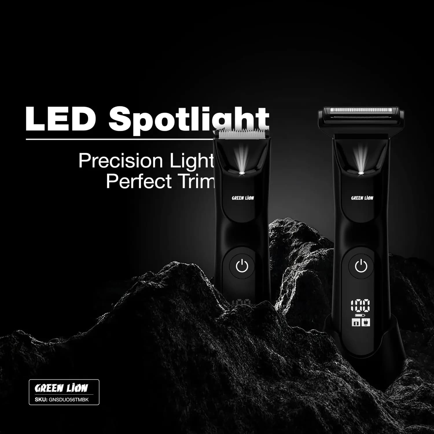 Green Lion Hair Trimmer & Shaver - 90Min, IPX7 Waterproof, Black 5