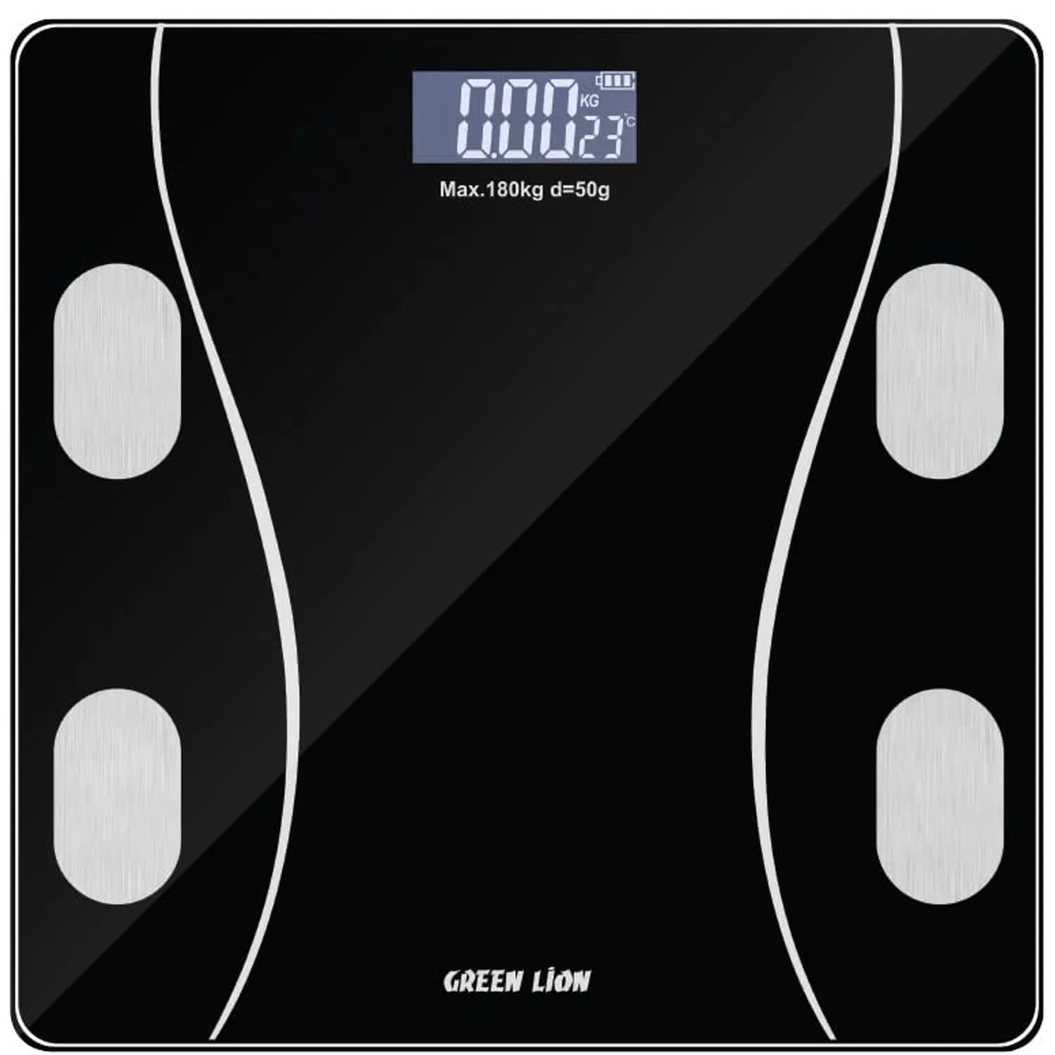 Green Lion Digital Body Scale - 18 Health Parameters, Black 2