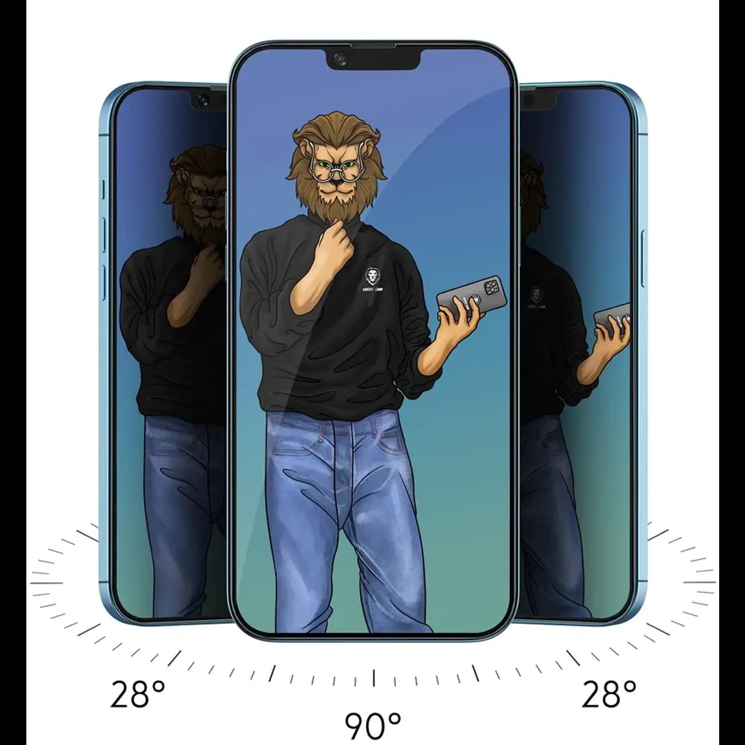 Green Lion Screen Protector iPhone 11 Pro Max - 9H Privacy Glass 4