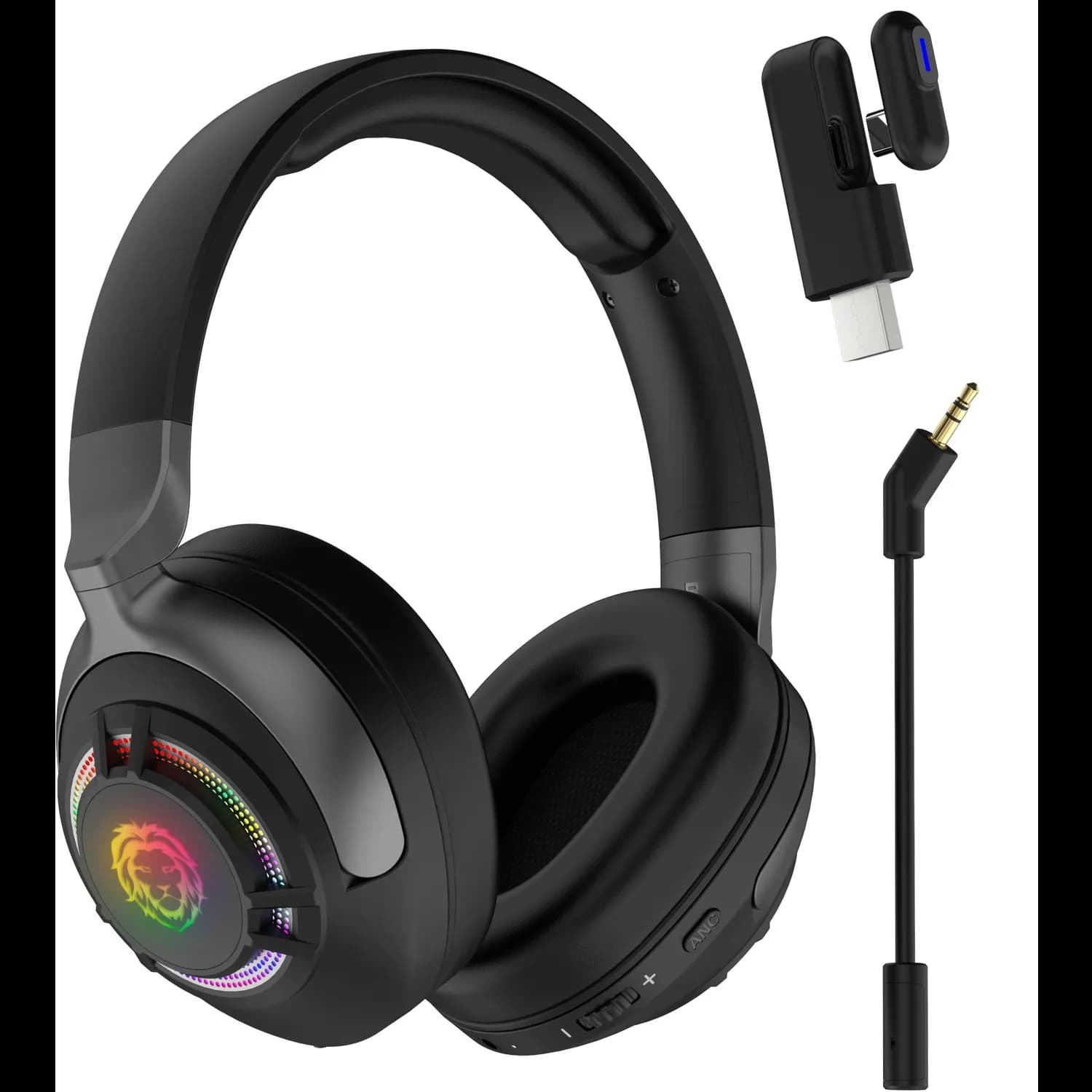 Green Lion Gaming Headset Shadow RGB ANC - Black 1