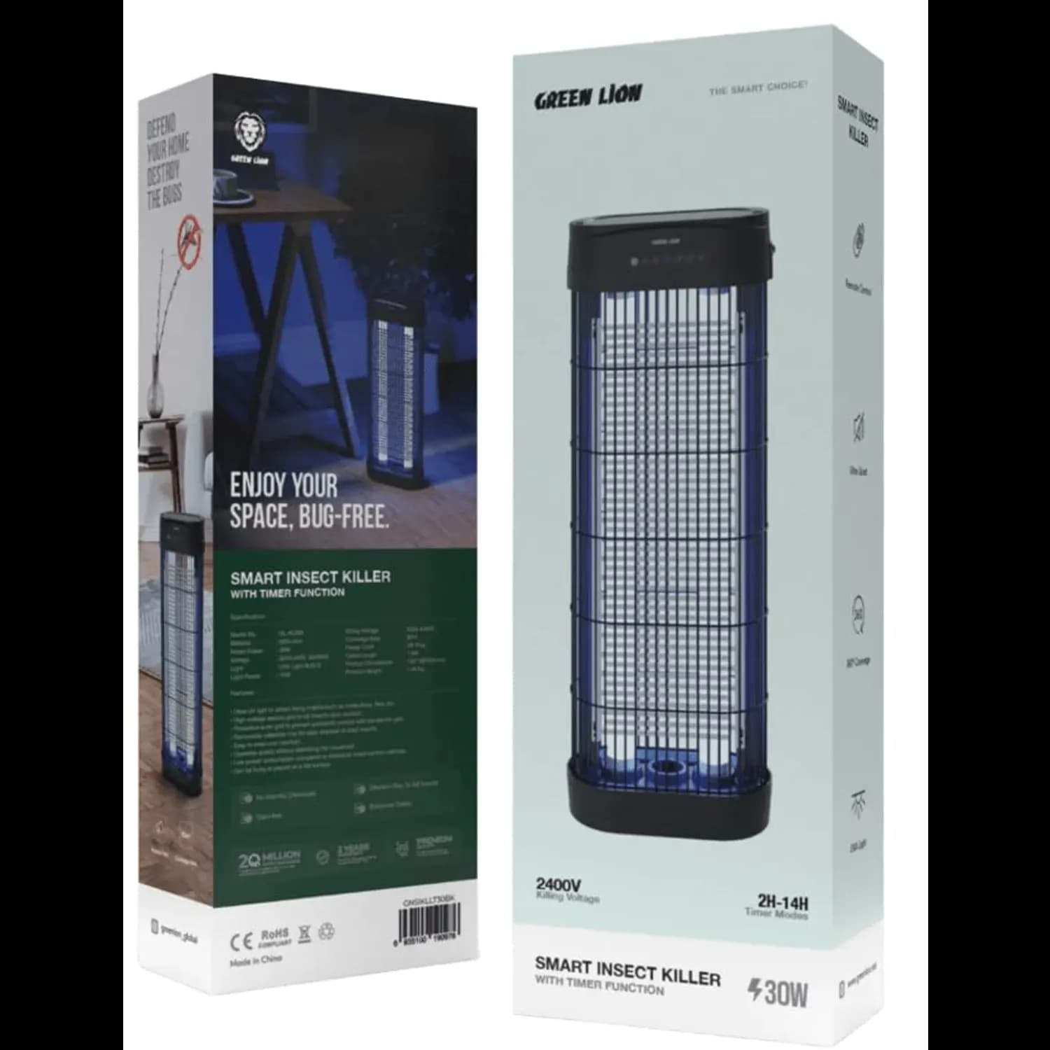 Green Lion Insect Killer - 30W, Timer, Remote, Black 3