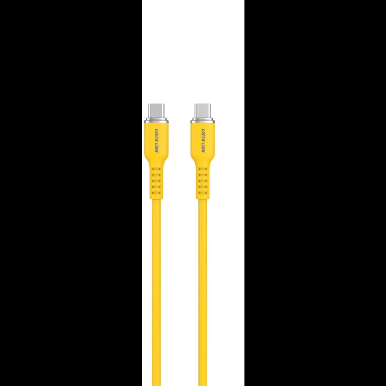 Green Lion USB-C Cable - 60W, 1M, Yellow — Blue 2