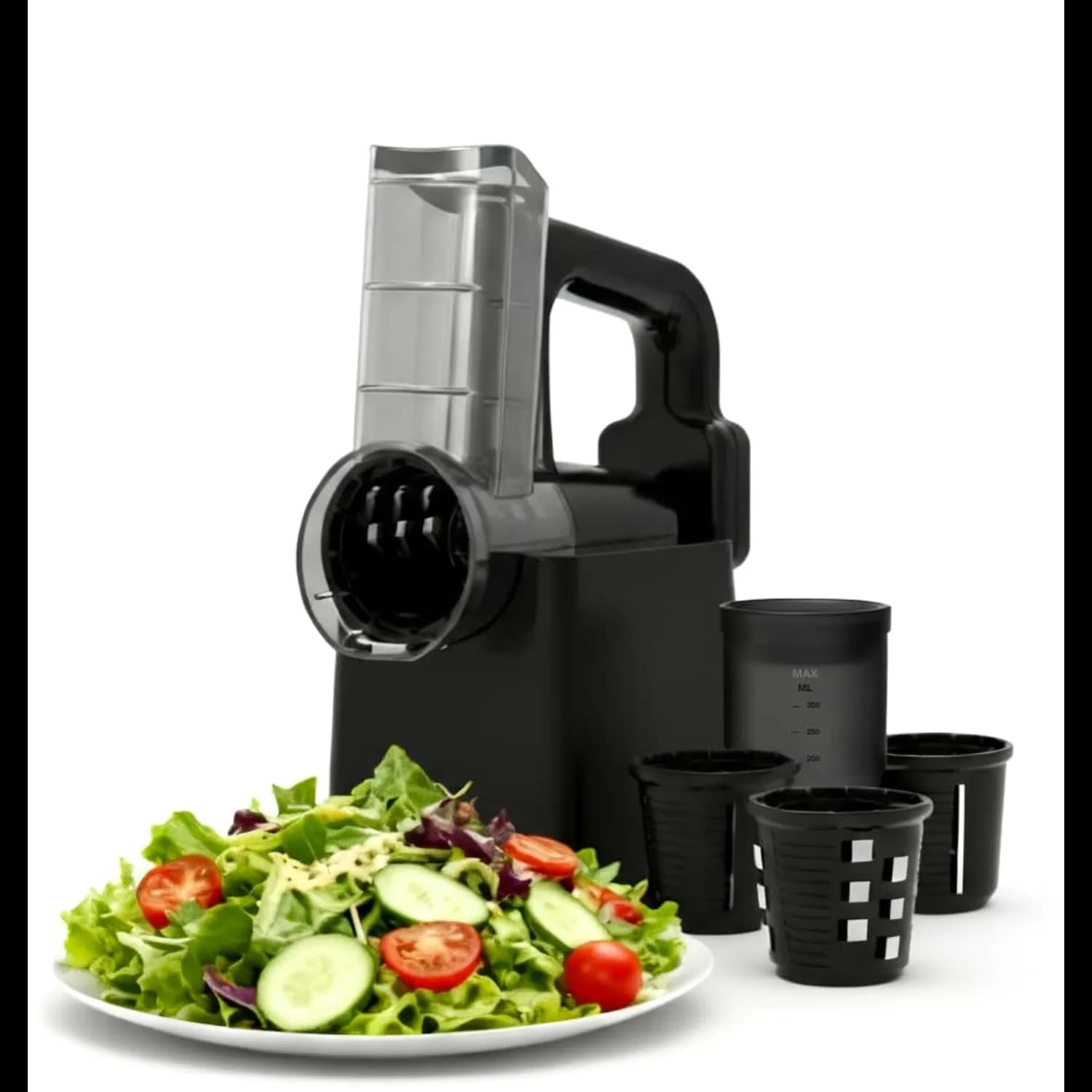 Green Lion Electric Salad Maker - Rechargeable, 3 Graters, Black 1