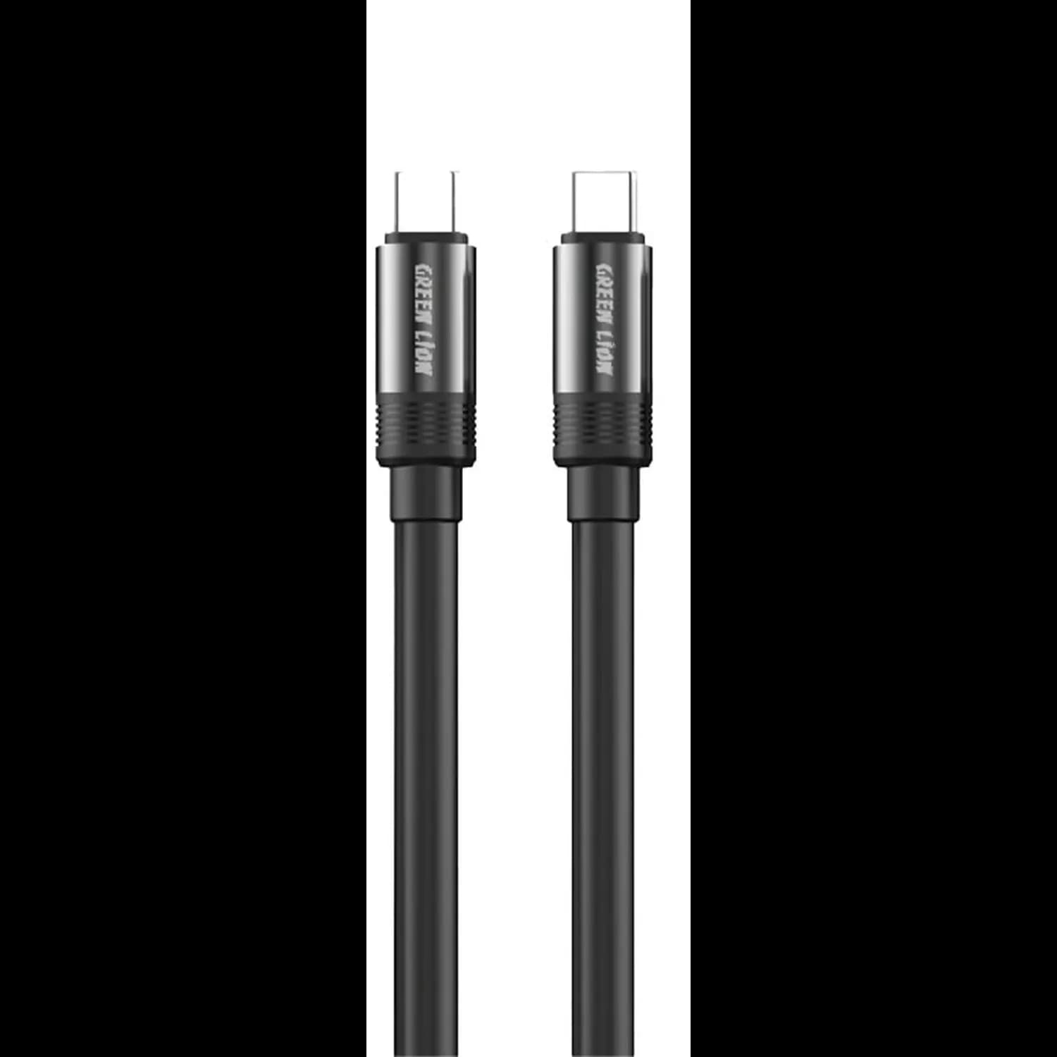 Green Lion Silicone Cable - 27W Fast Charging, Black 1